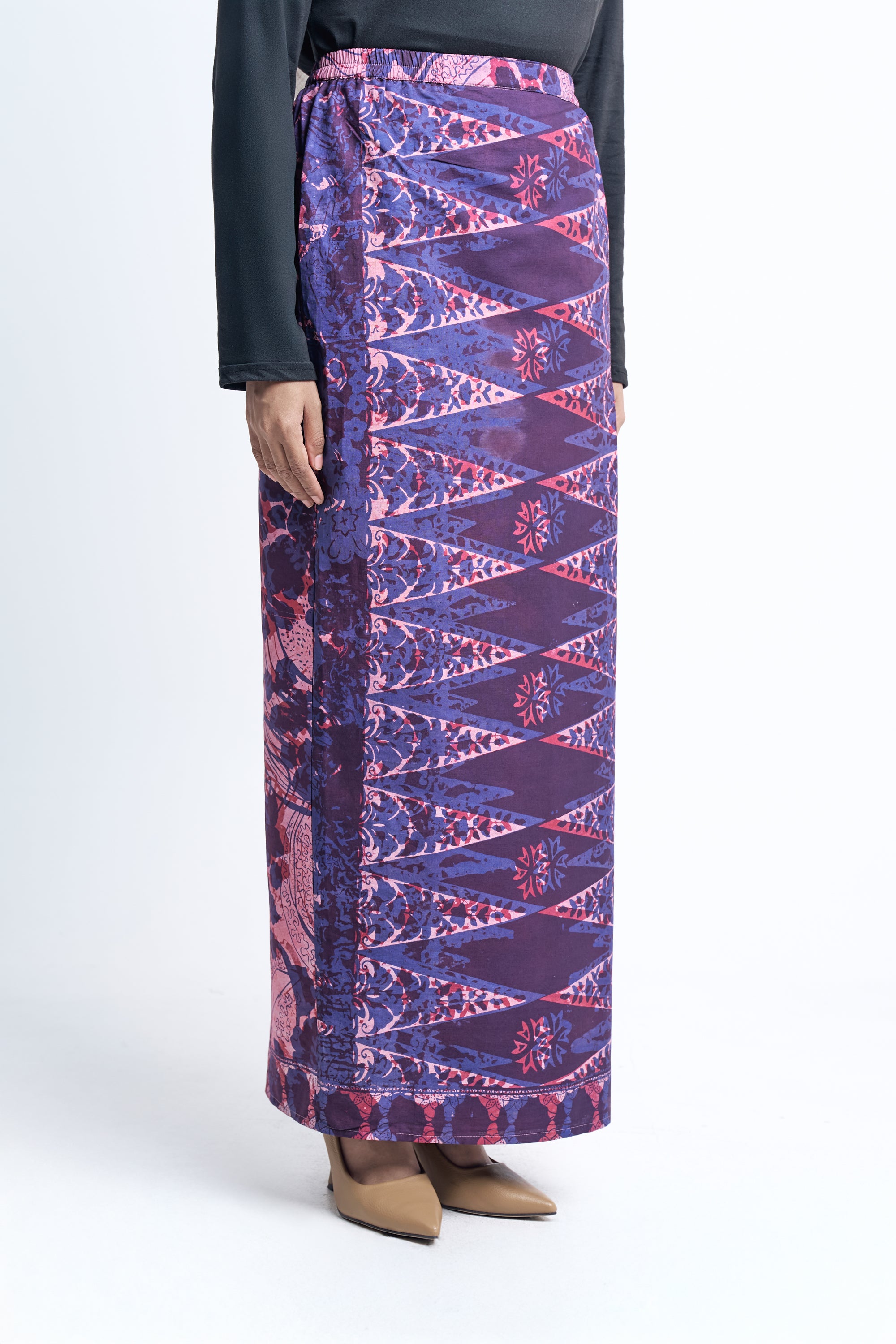 Artisan Clay Batik (Skirt) - Indigo Purple