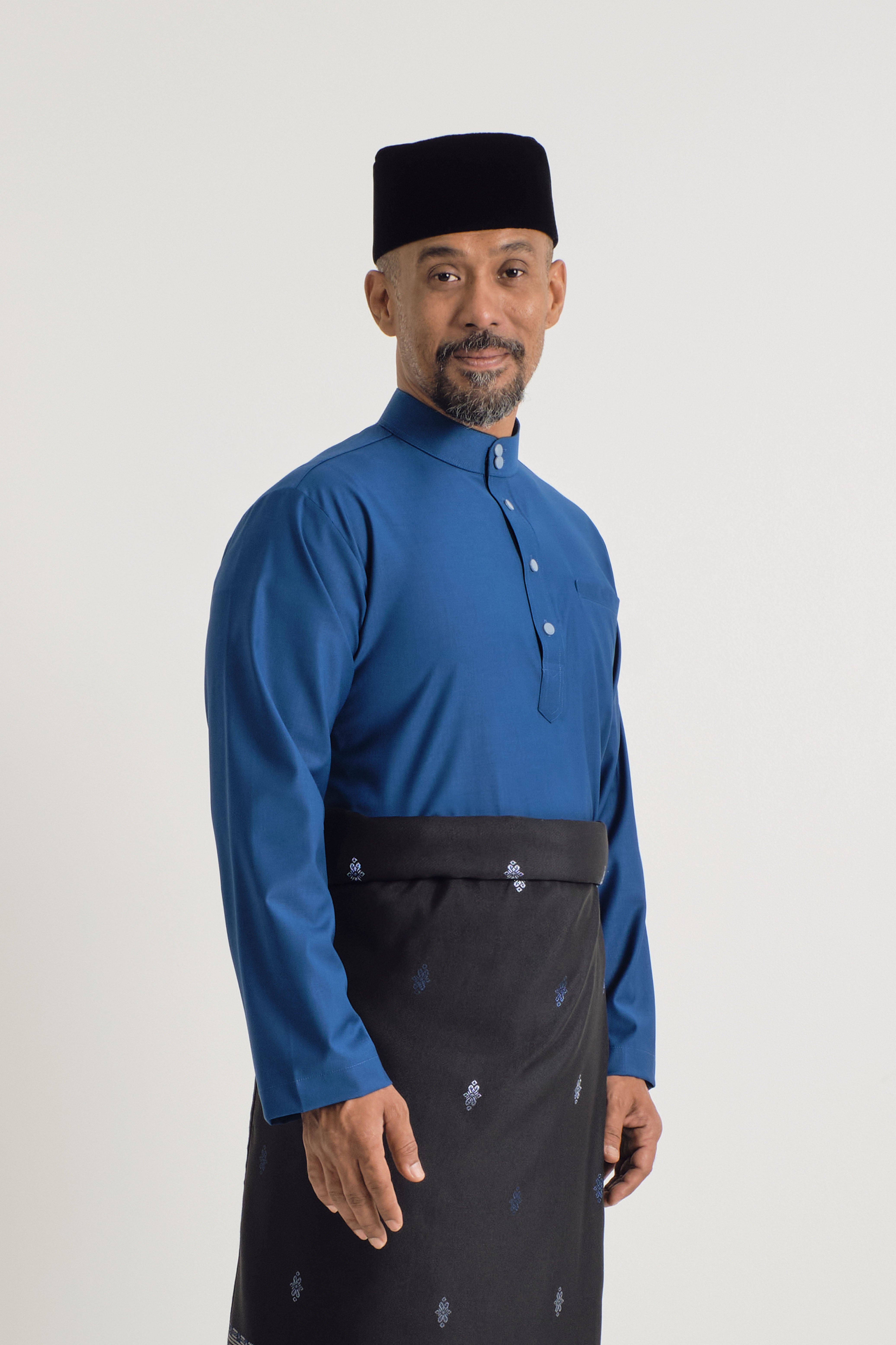 Patawali Baju Melayu Cekak Musang - Classic Blue