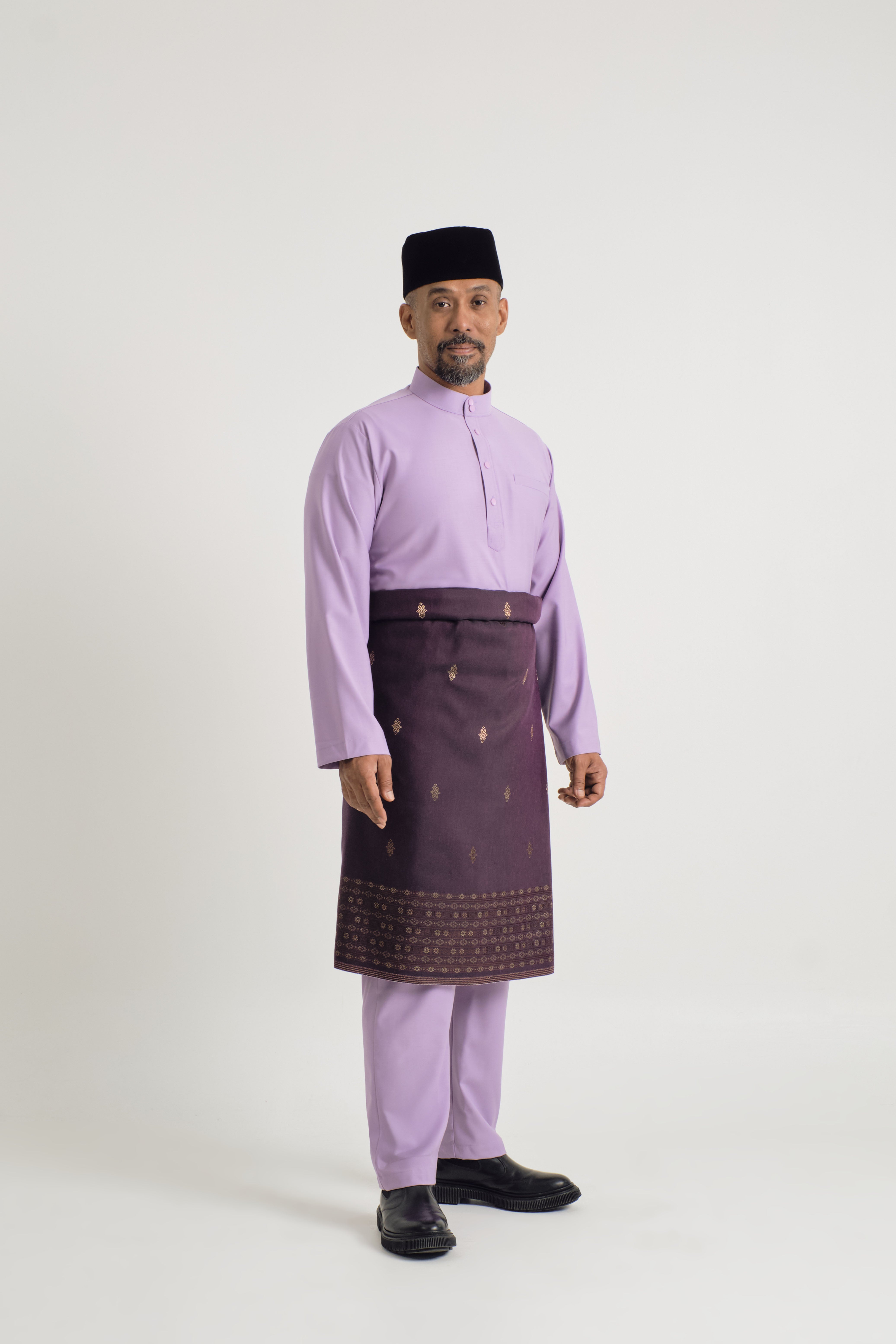 Patawali Baju Melayu Cekak Musang - Purple