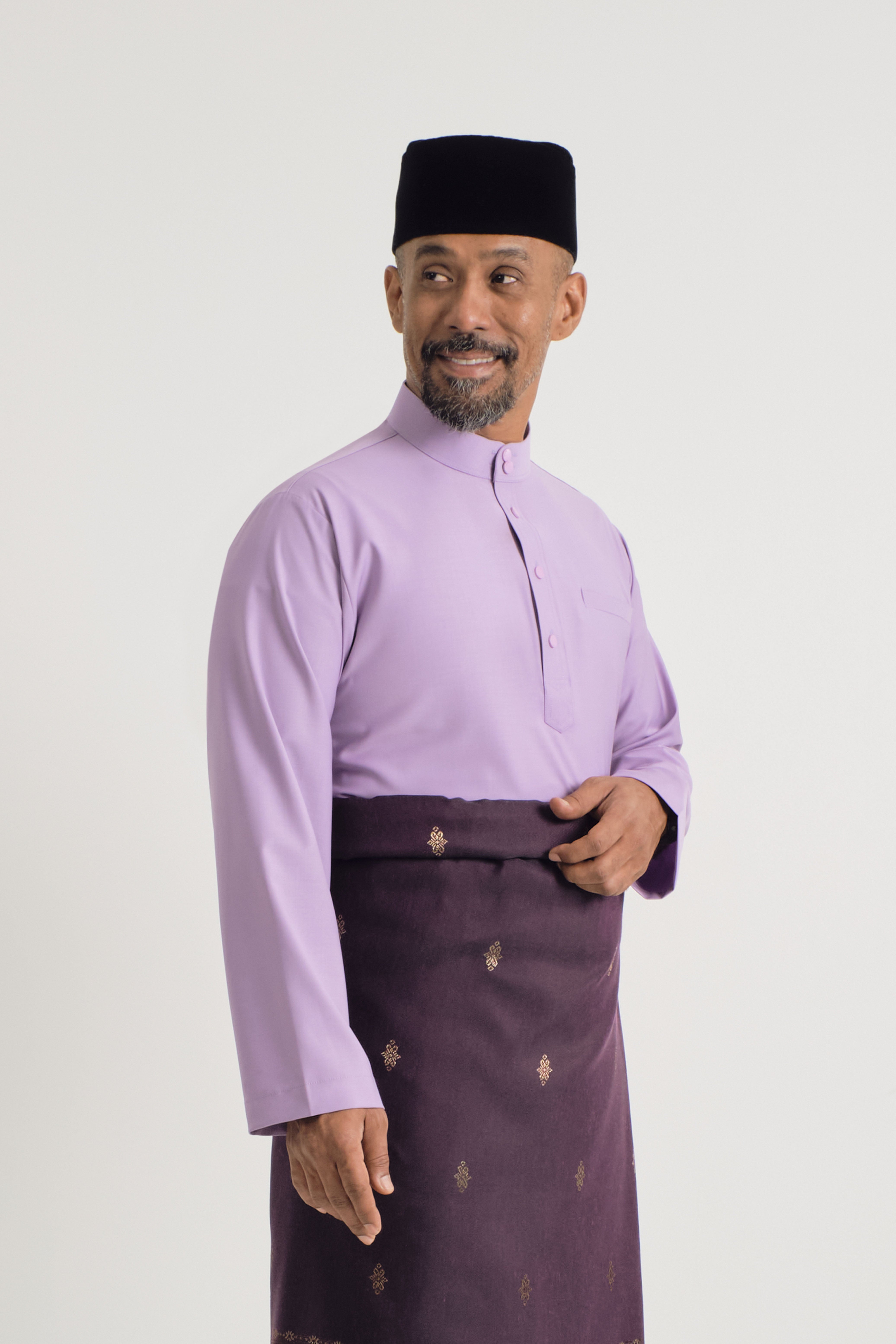 Patawali Baju Melayu Cekak Musang - Purple