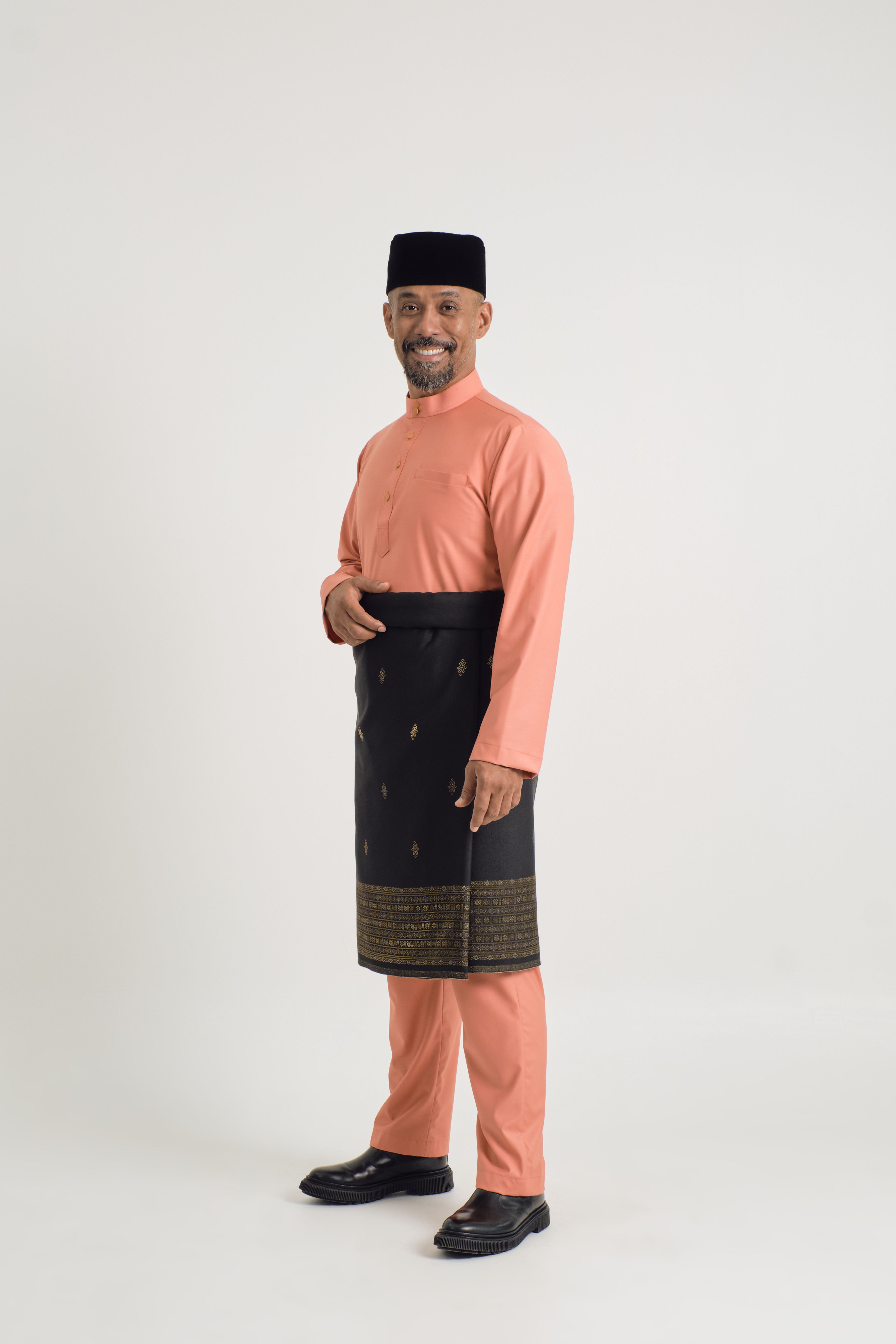 Patawali Baju Melayu Cekak Musang - Pumpkin