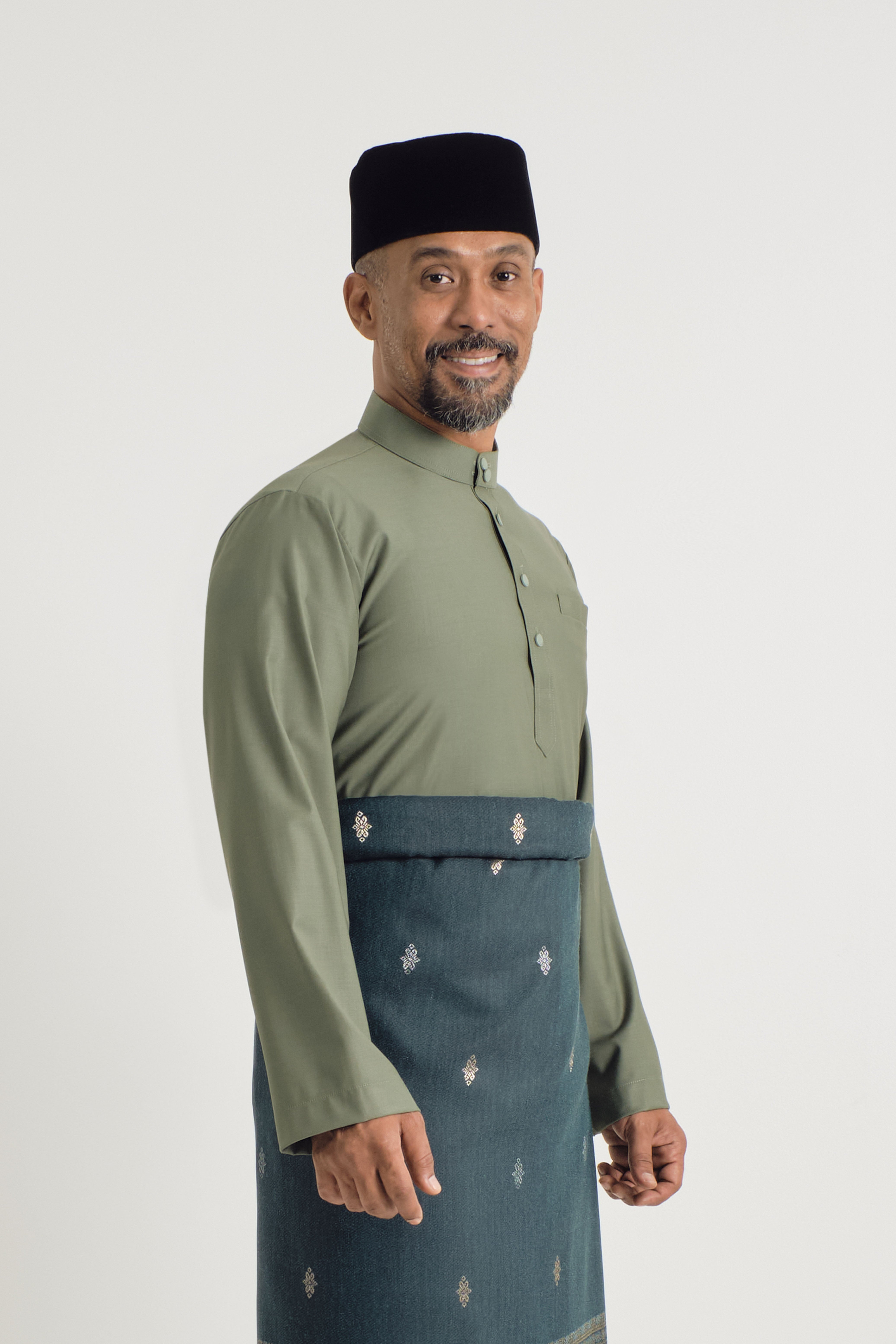 Patawali Baju Melayu Cekak Musang - Pickle Green