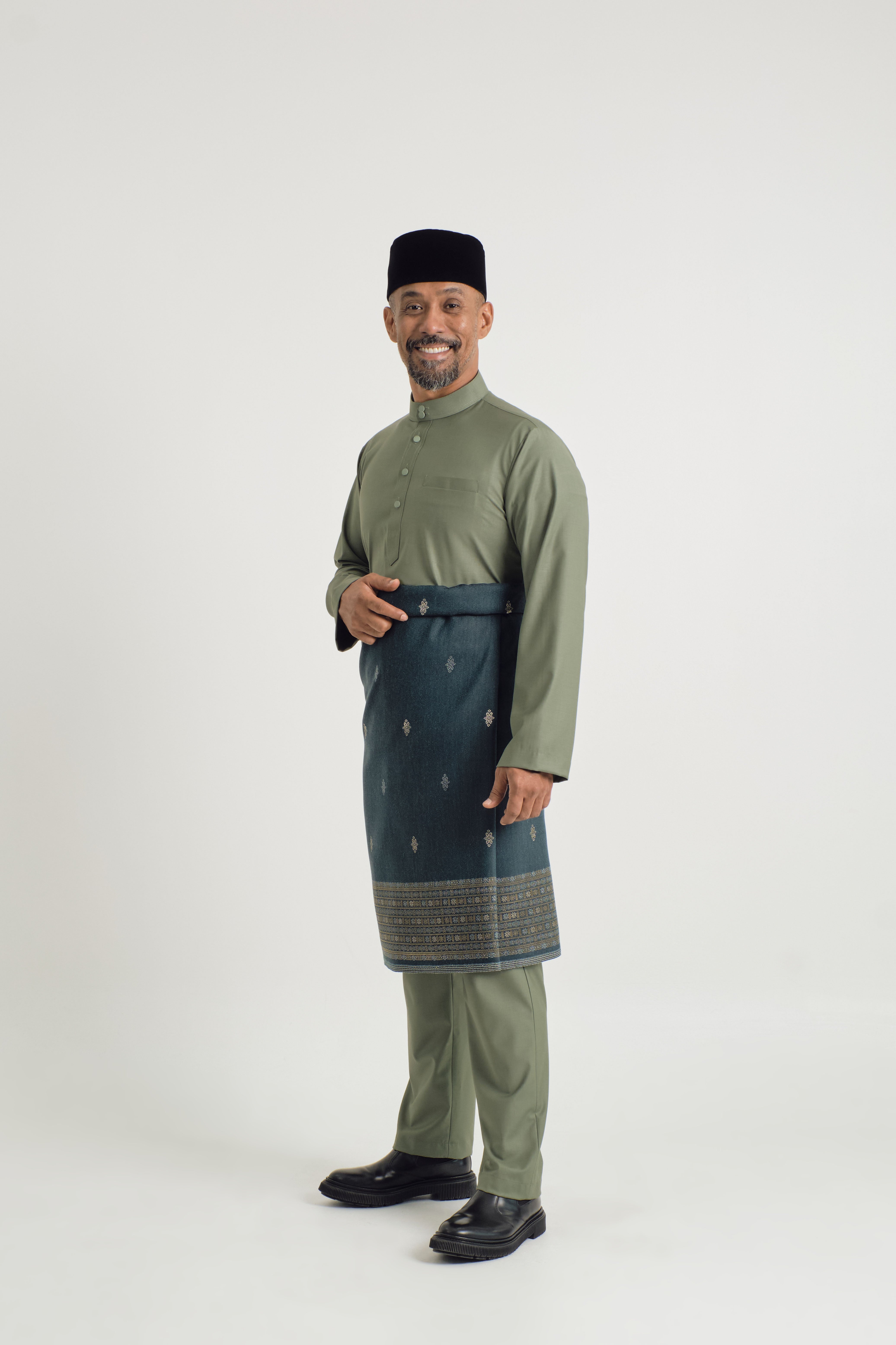 Patawali Baju Melayu Cekak Musang - Pickle Green