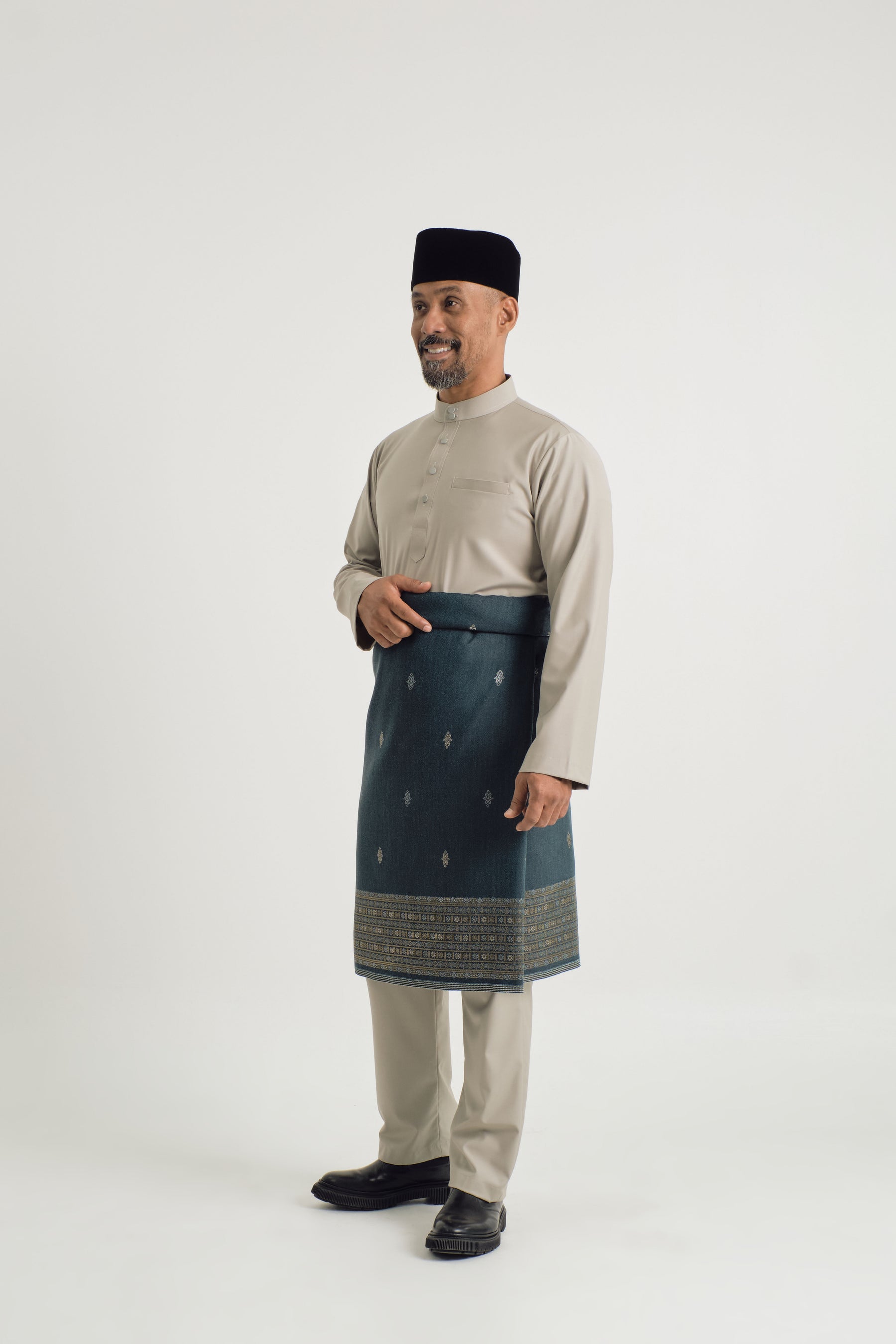 Patawali Baju Melayu Cekak Musang - Light Olive