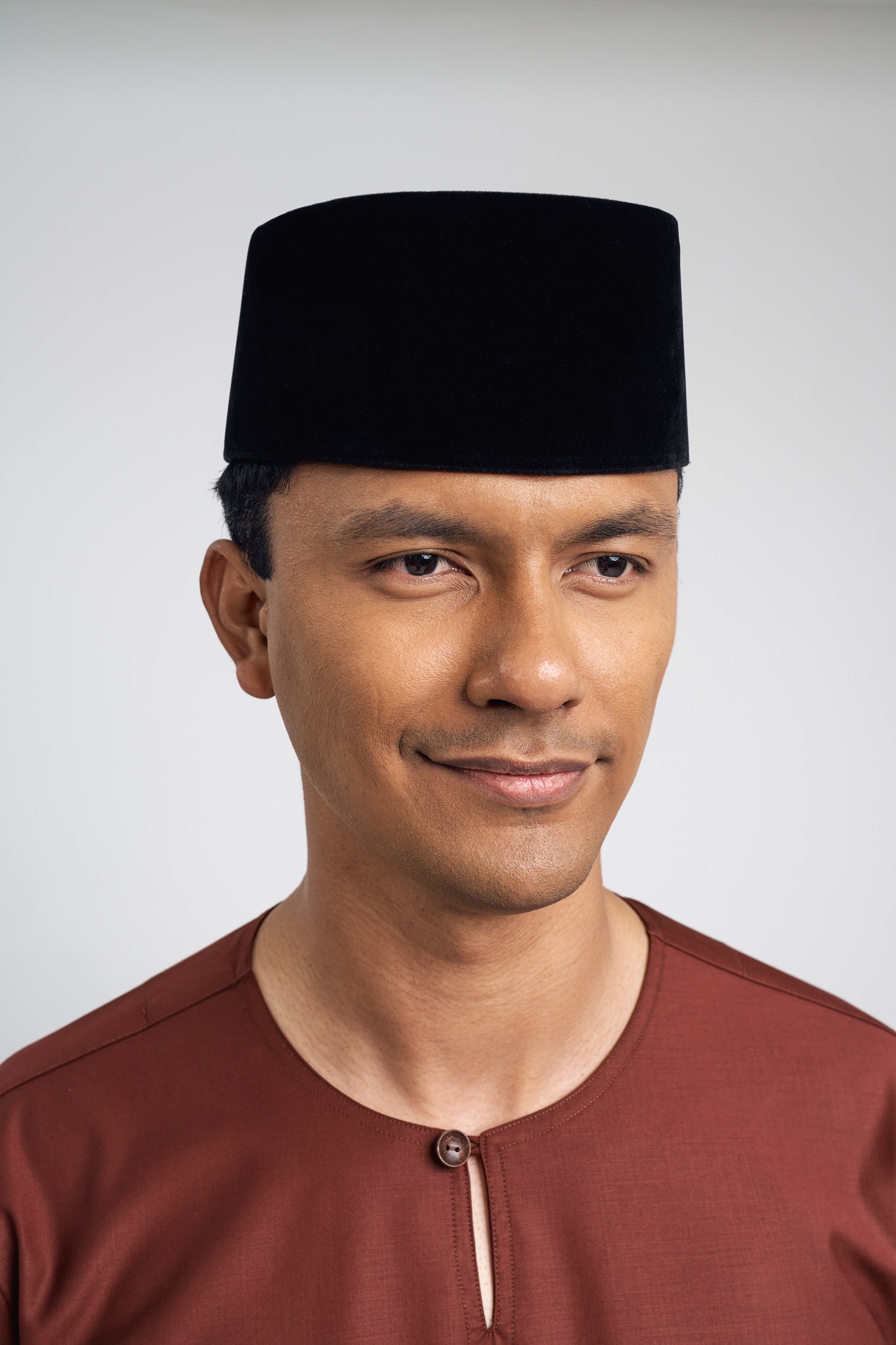Patawali Modern Fit Baju Melayu Teluk Belanga - Bean Brown