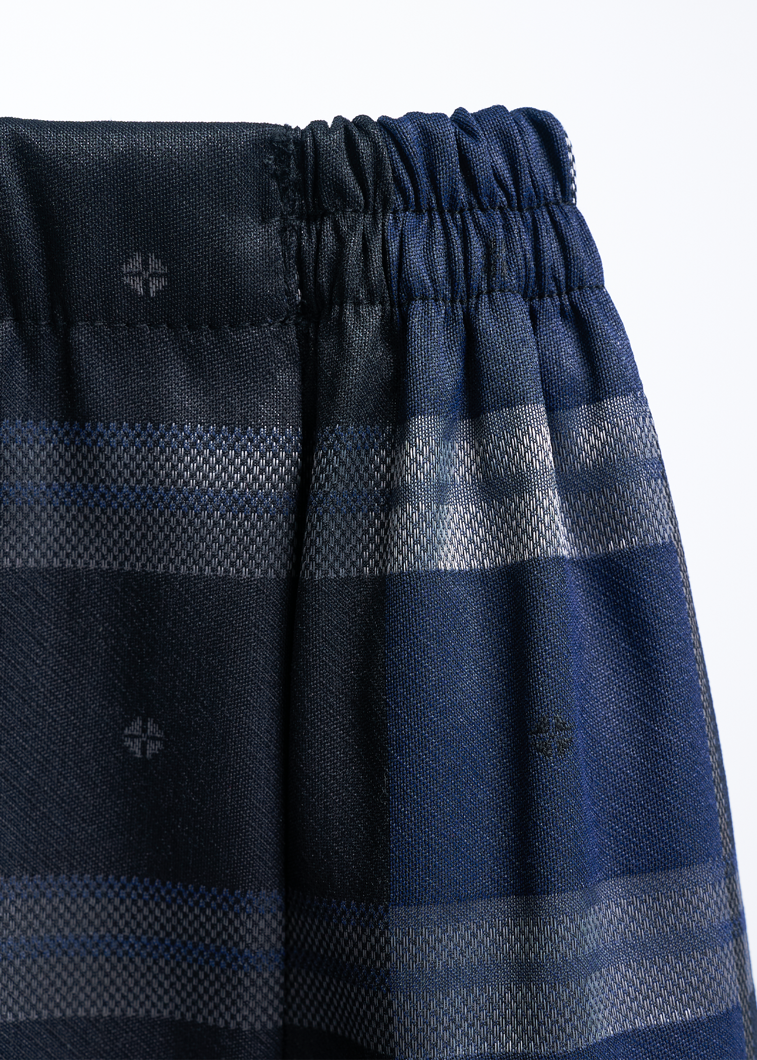 Boys Samping Lajur Cengkih - Perak Biru