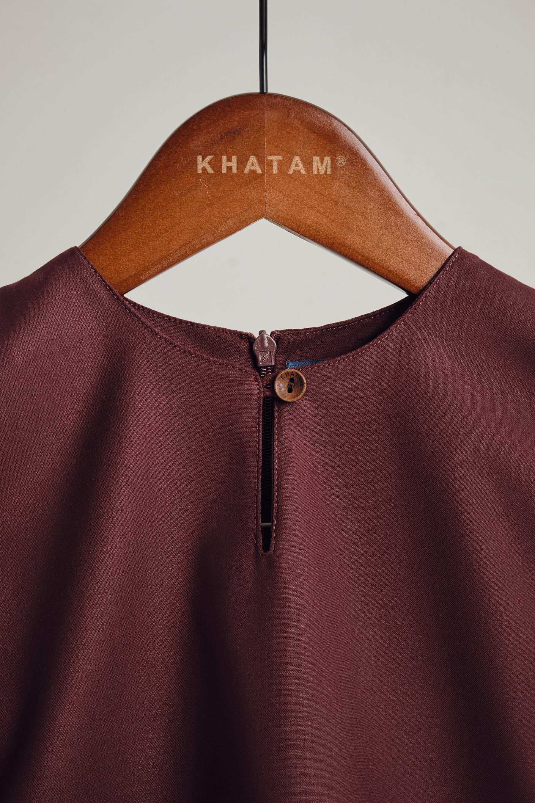 Patawali Baby Girls Baju Kurung - Burgundy Red