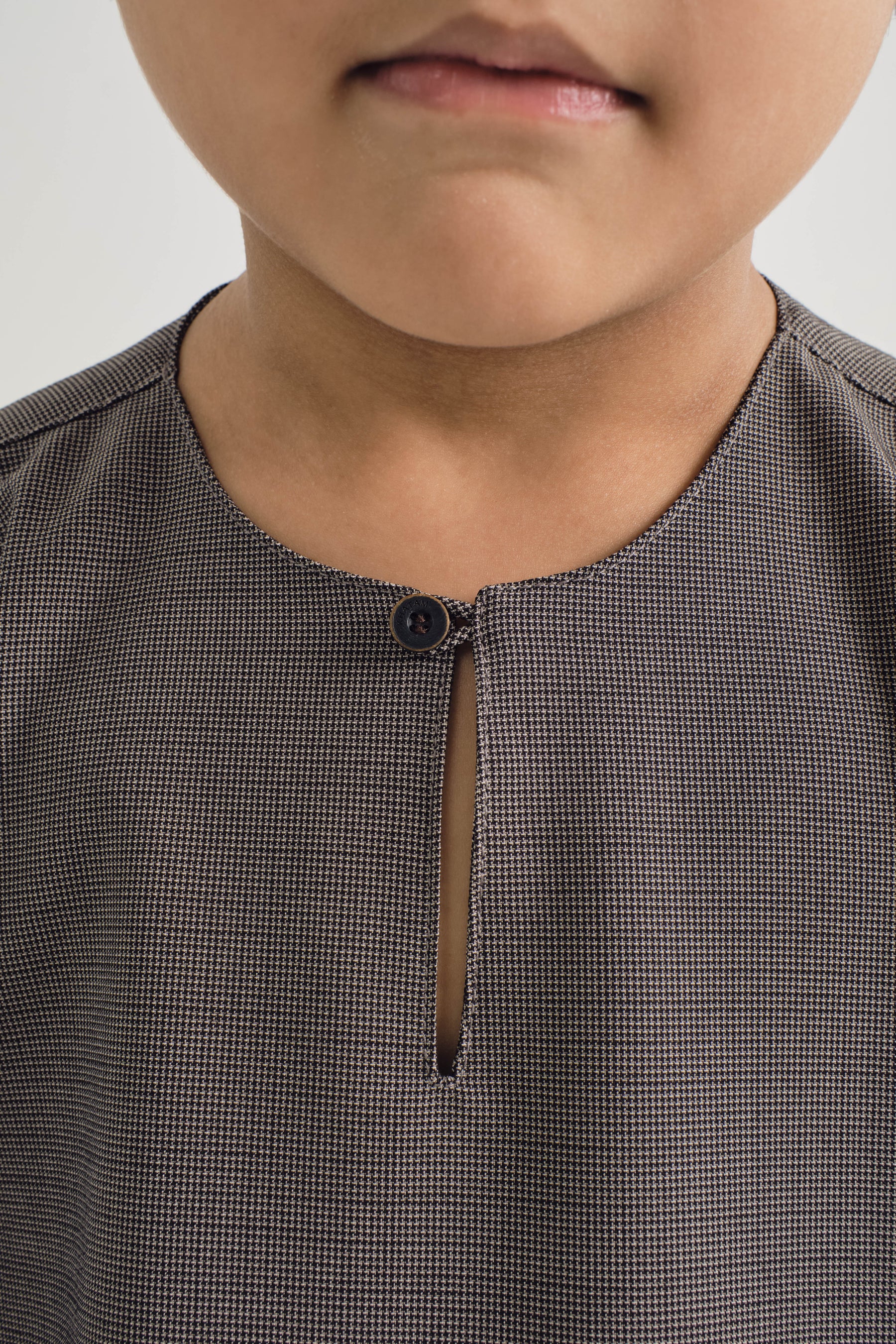 Tebalaya Boys Three Quarter Sleeve - Checkered Black