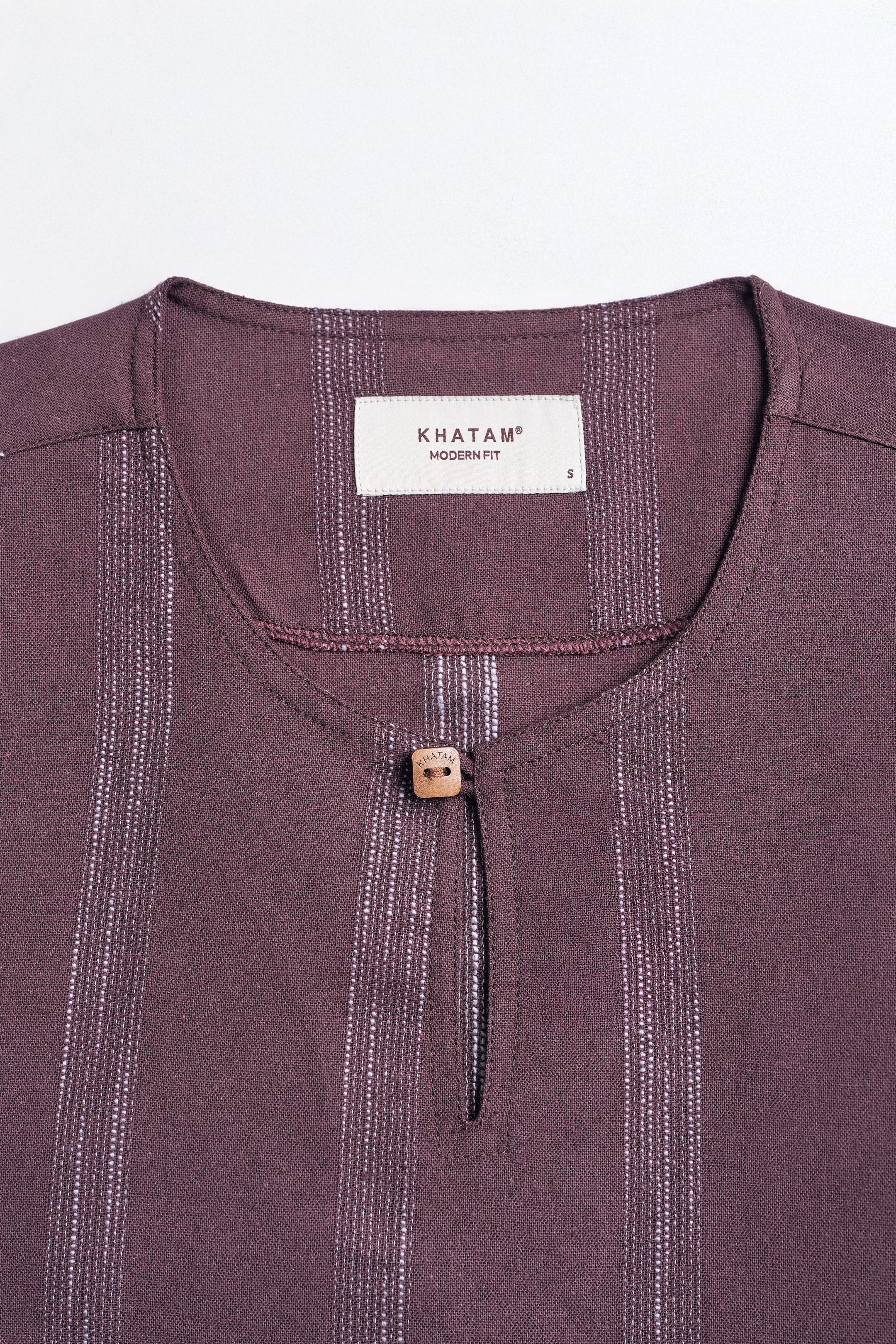Detak Modern Fit Long Sleeves Top - Burgundy