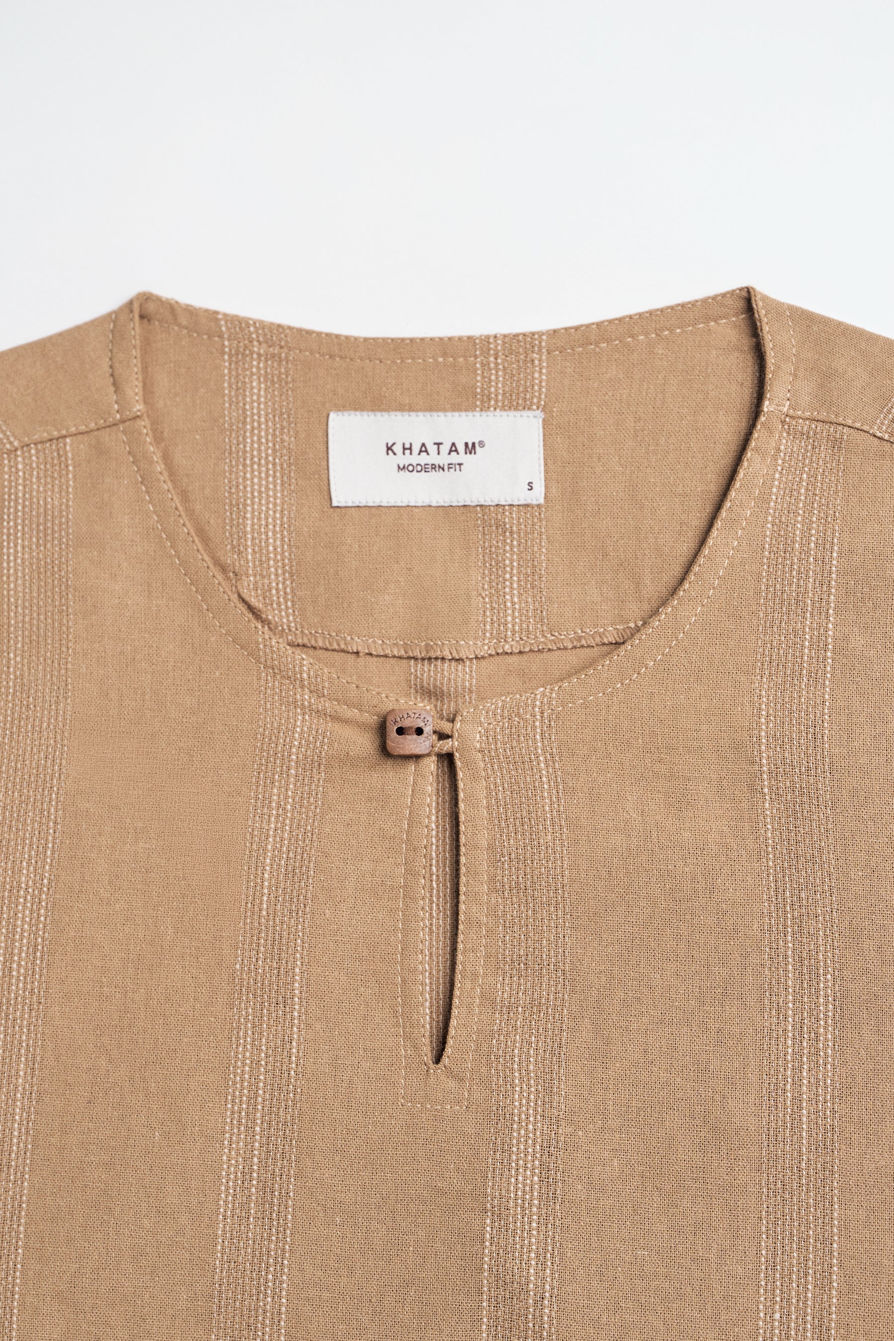 Detak Modern Fit Long Sleeves Top - Khaki