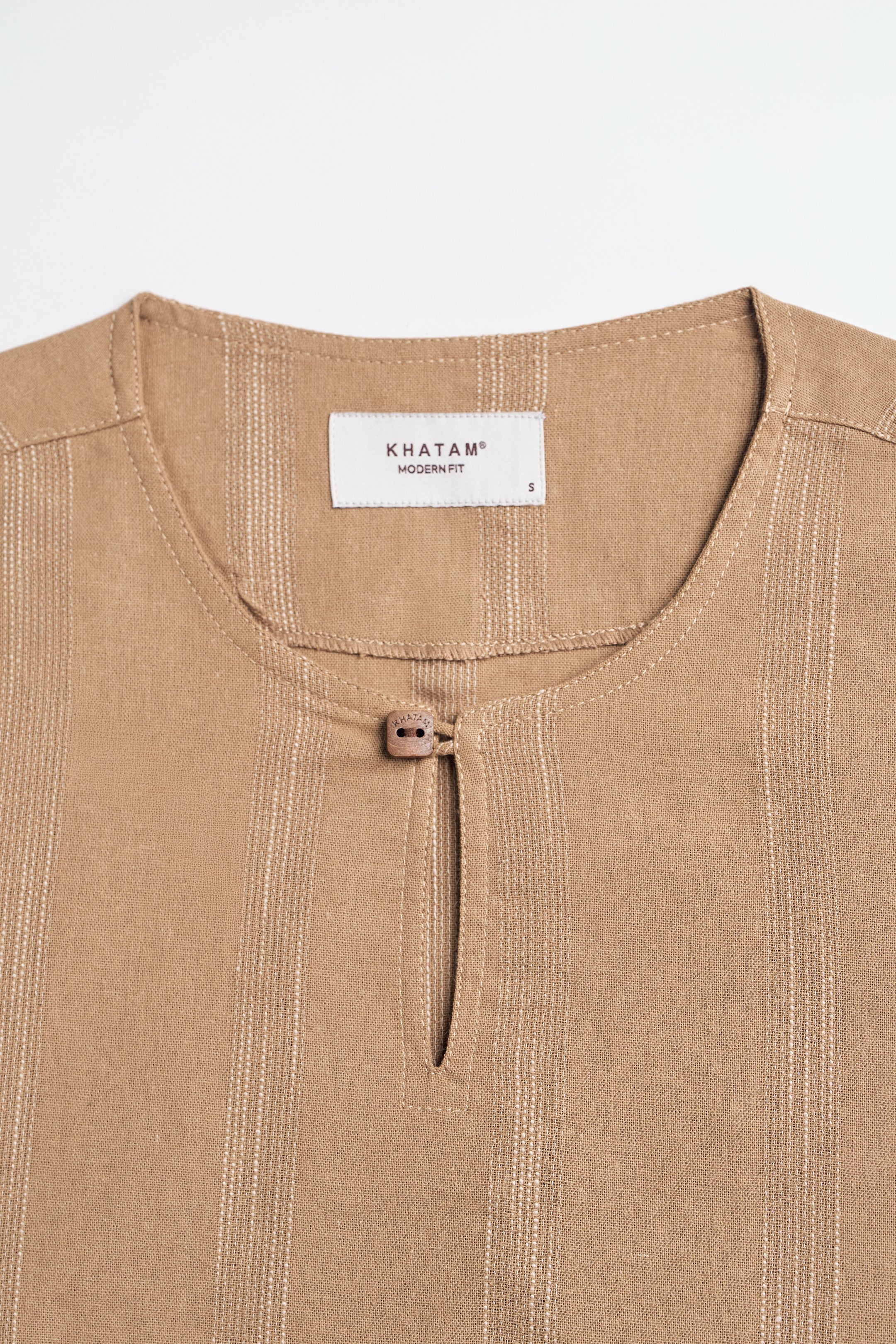 Detak Modern Fit Long Sleeves Top - Khaki