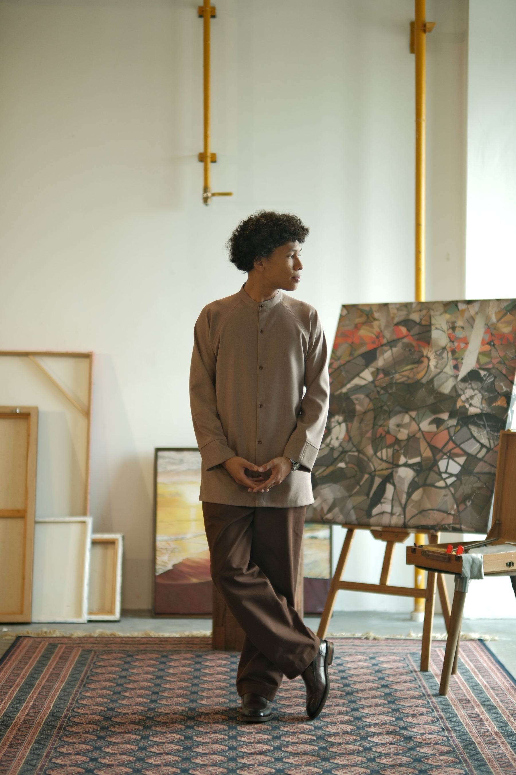 KHATAM x M.NASIR : Raglan Top - Mauve Pink