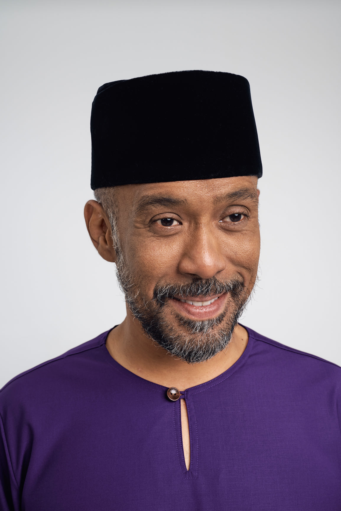 Patawali Modern Fit Baju Melayu Teluk Belanga - Dark Indigo