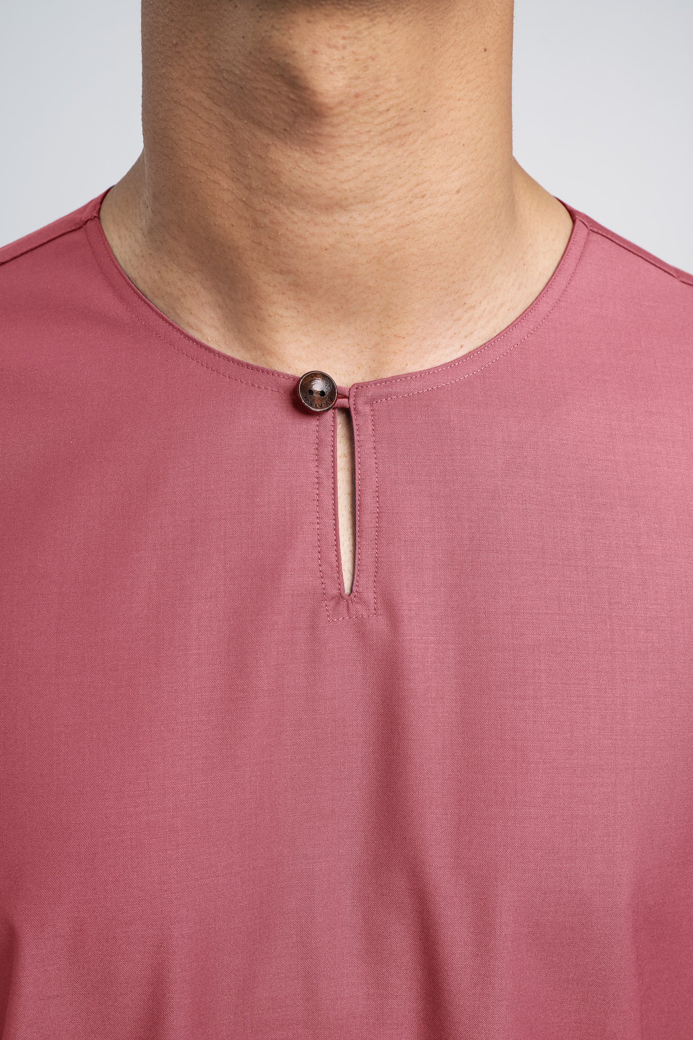 Patawali Modern Fit Baju Melayu Teluk Belanga - Dark Rose