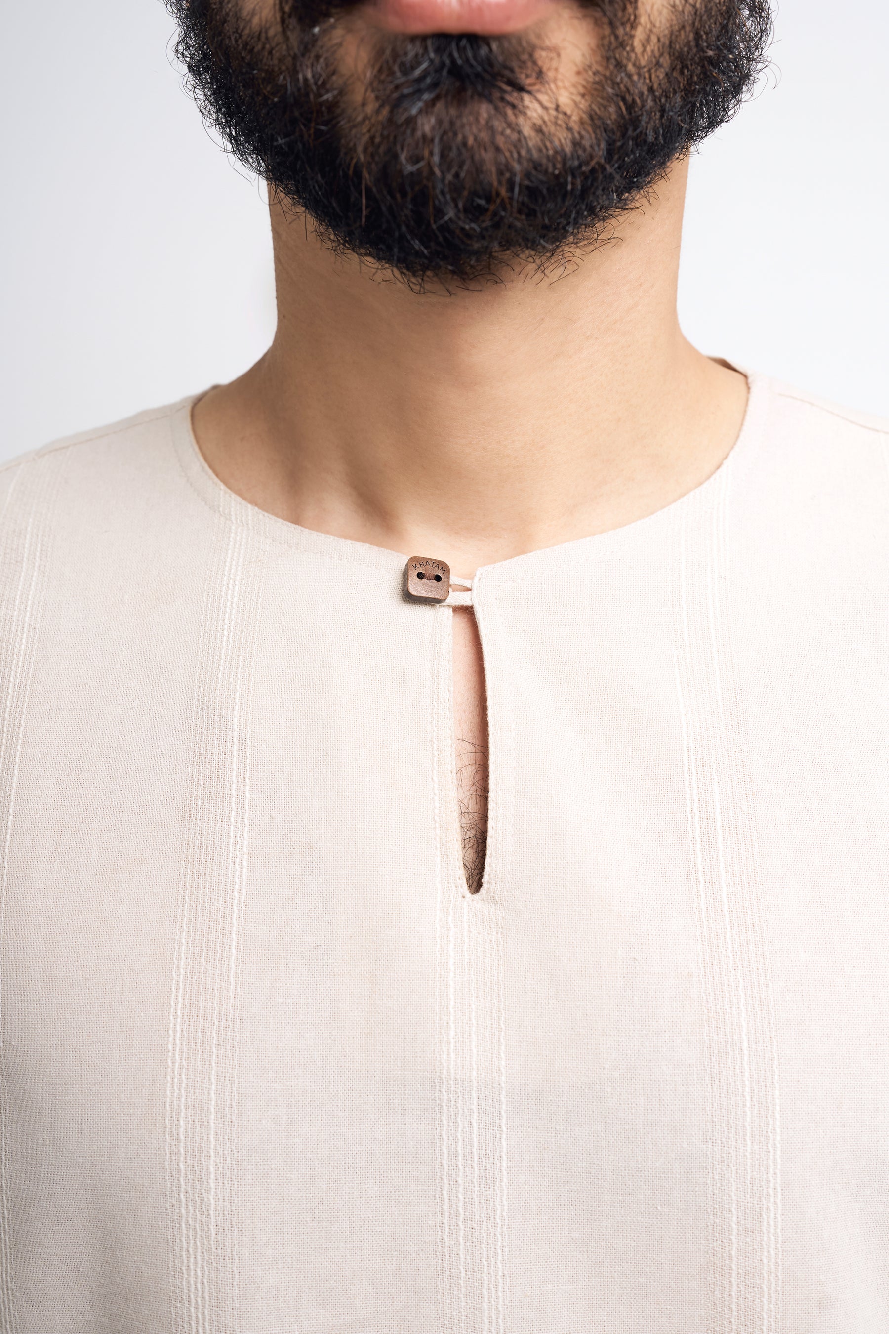 Detak Modern Fit Long Sleeves Top - Beige