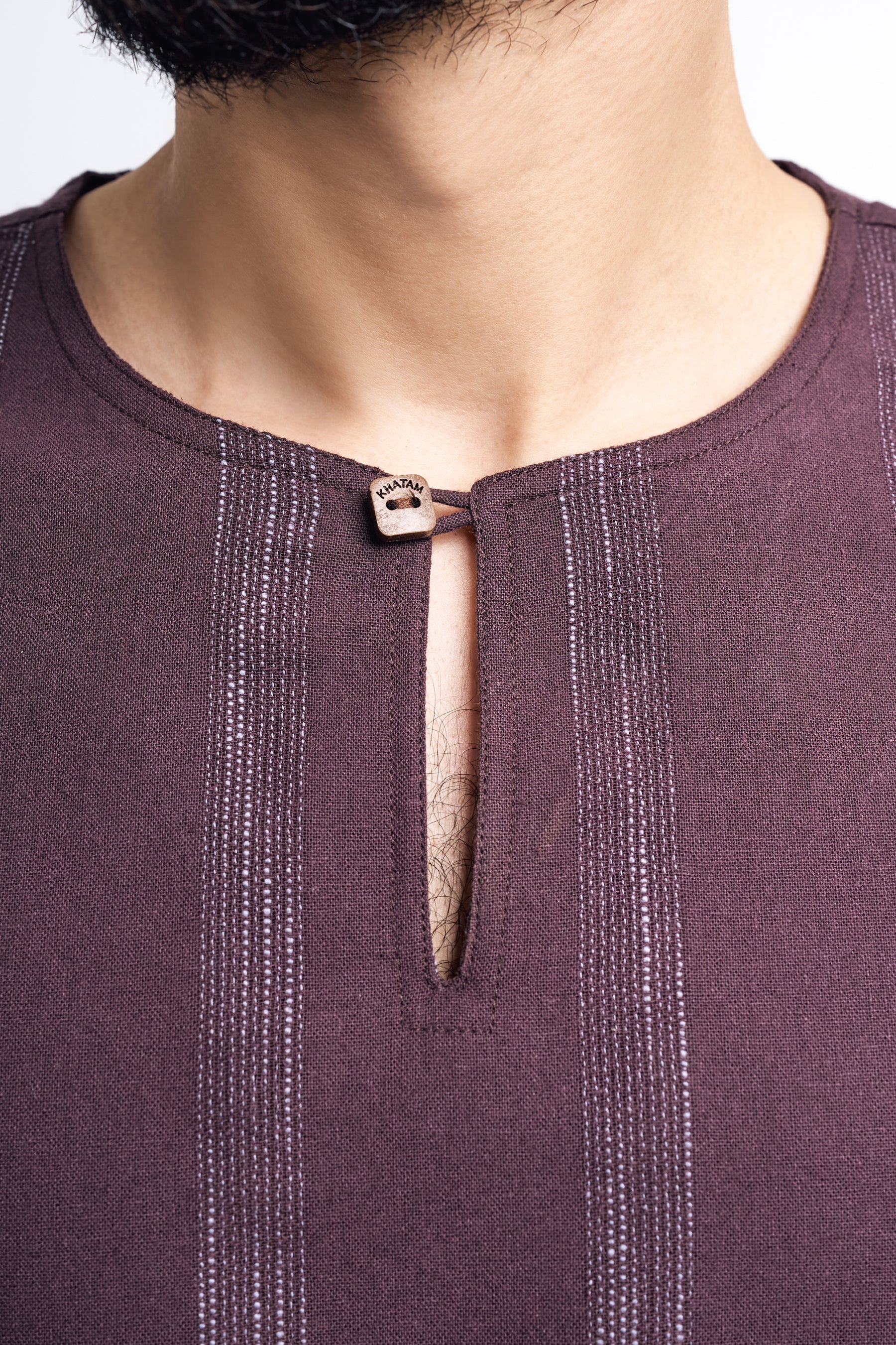 Detak Modern Fit Long Sleeves Top - Burgundy