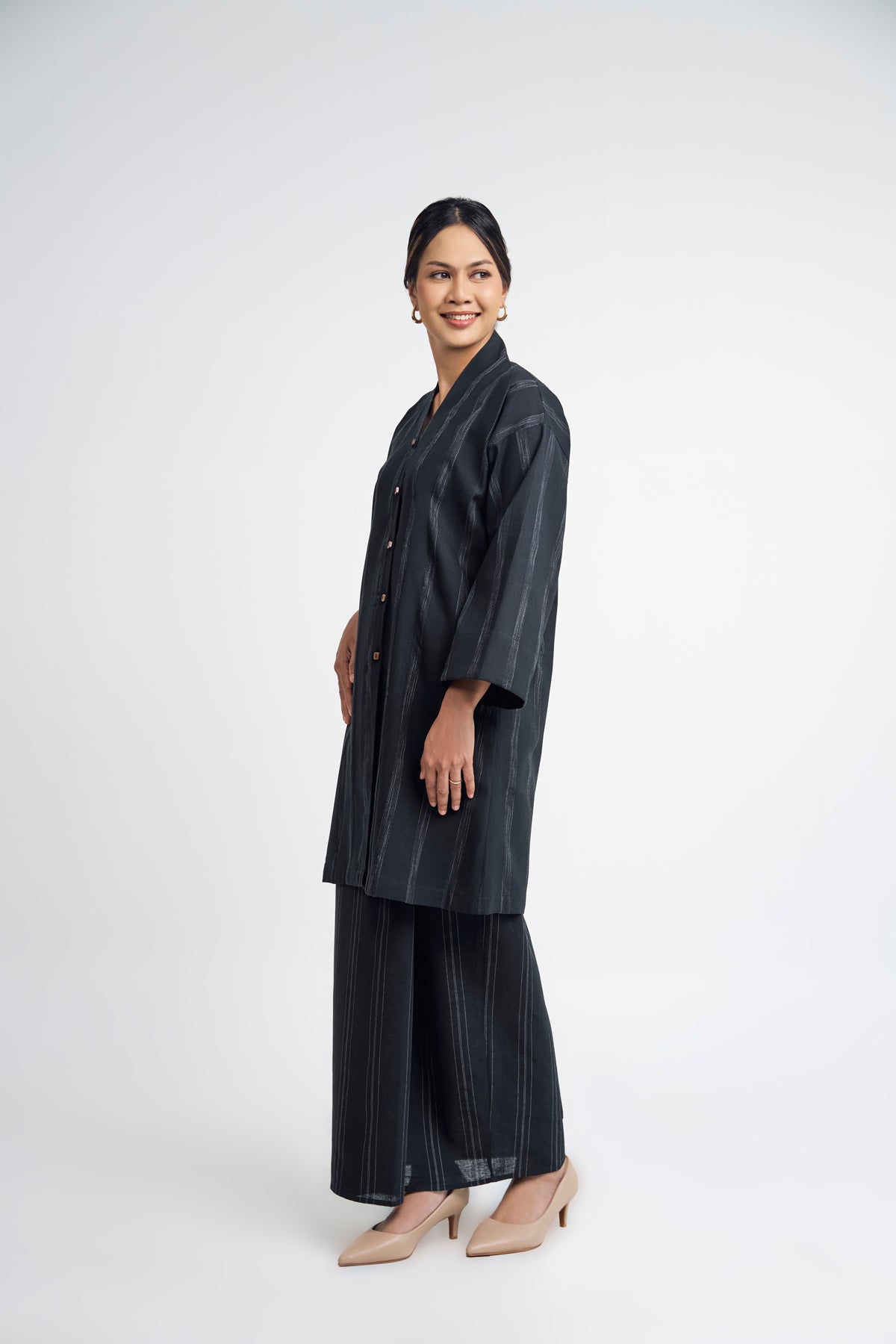 Detak Women Baju Belah - Black