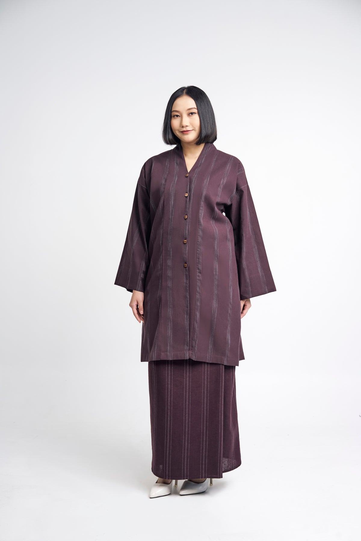 Detak Women Baju Belah - Burgundy