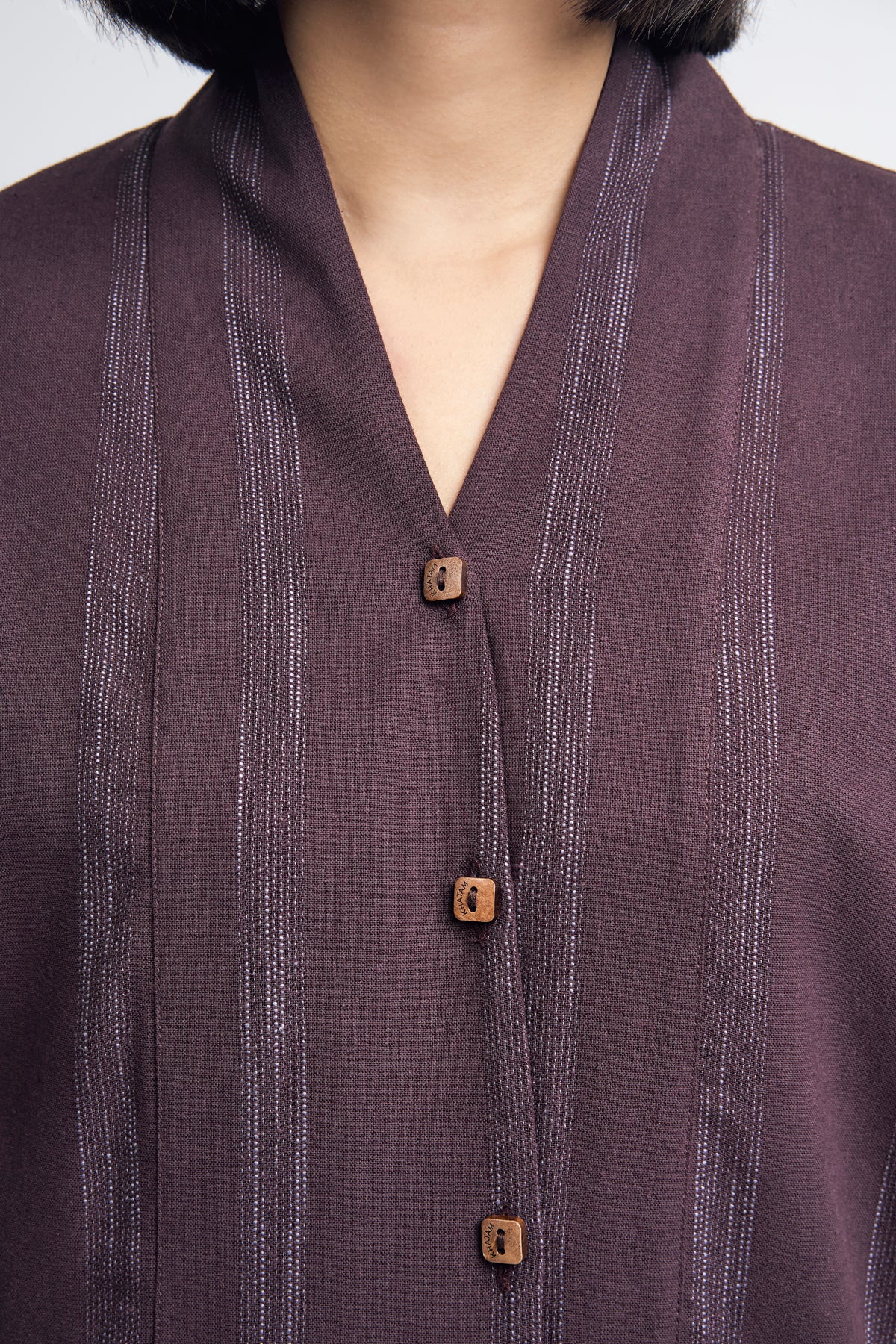 Detak Women Baju Belah - Burgundy