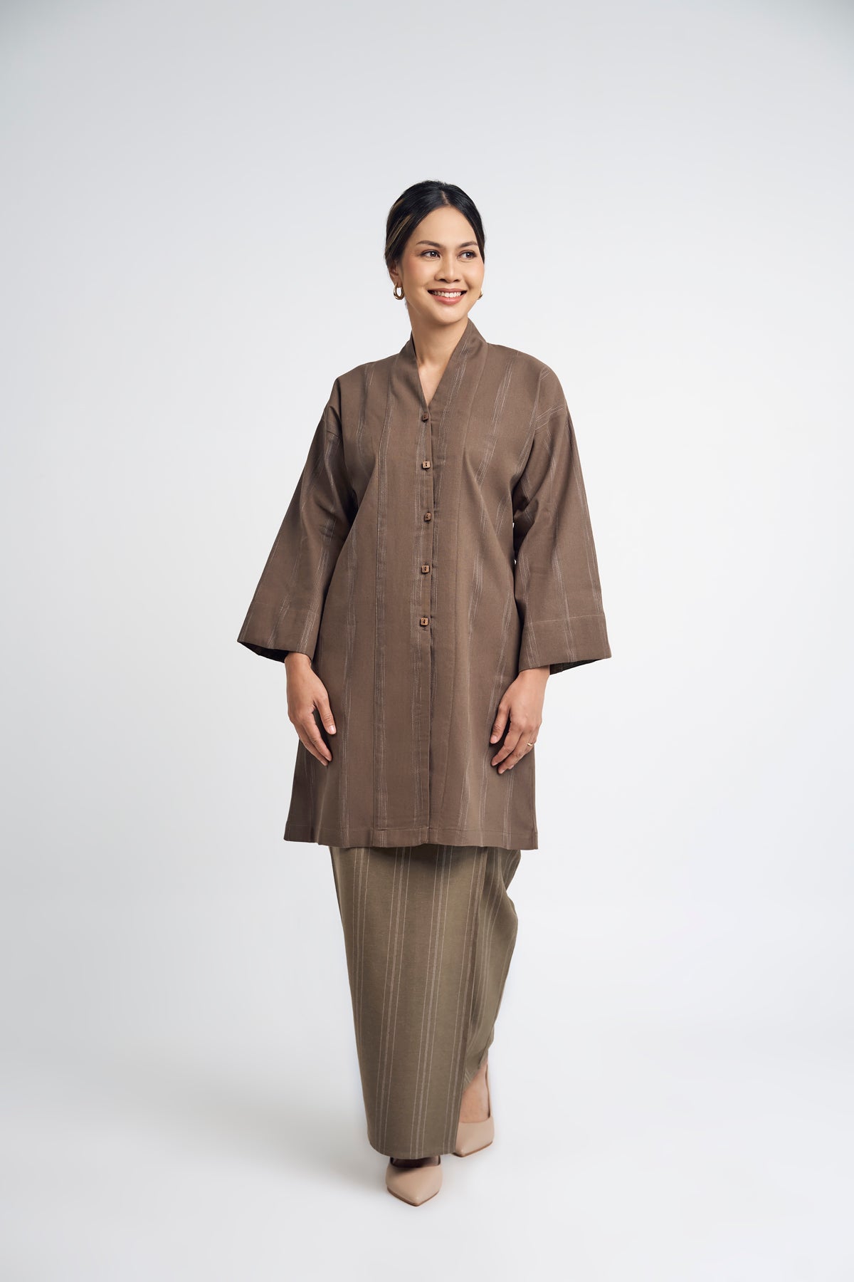 Detak Women Baju Belah - Dusty Olive