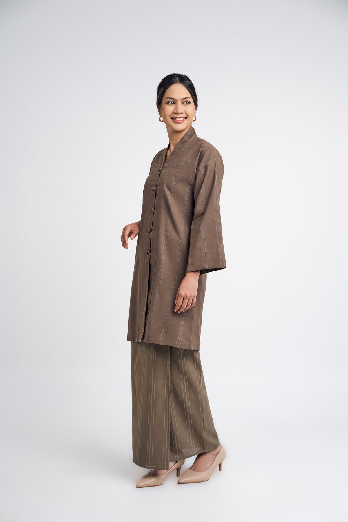 Detak Women Baju Belah - Dusty Olive