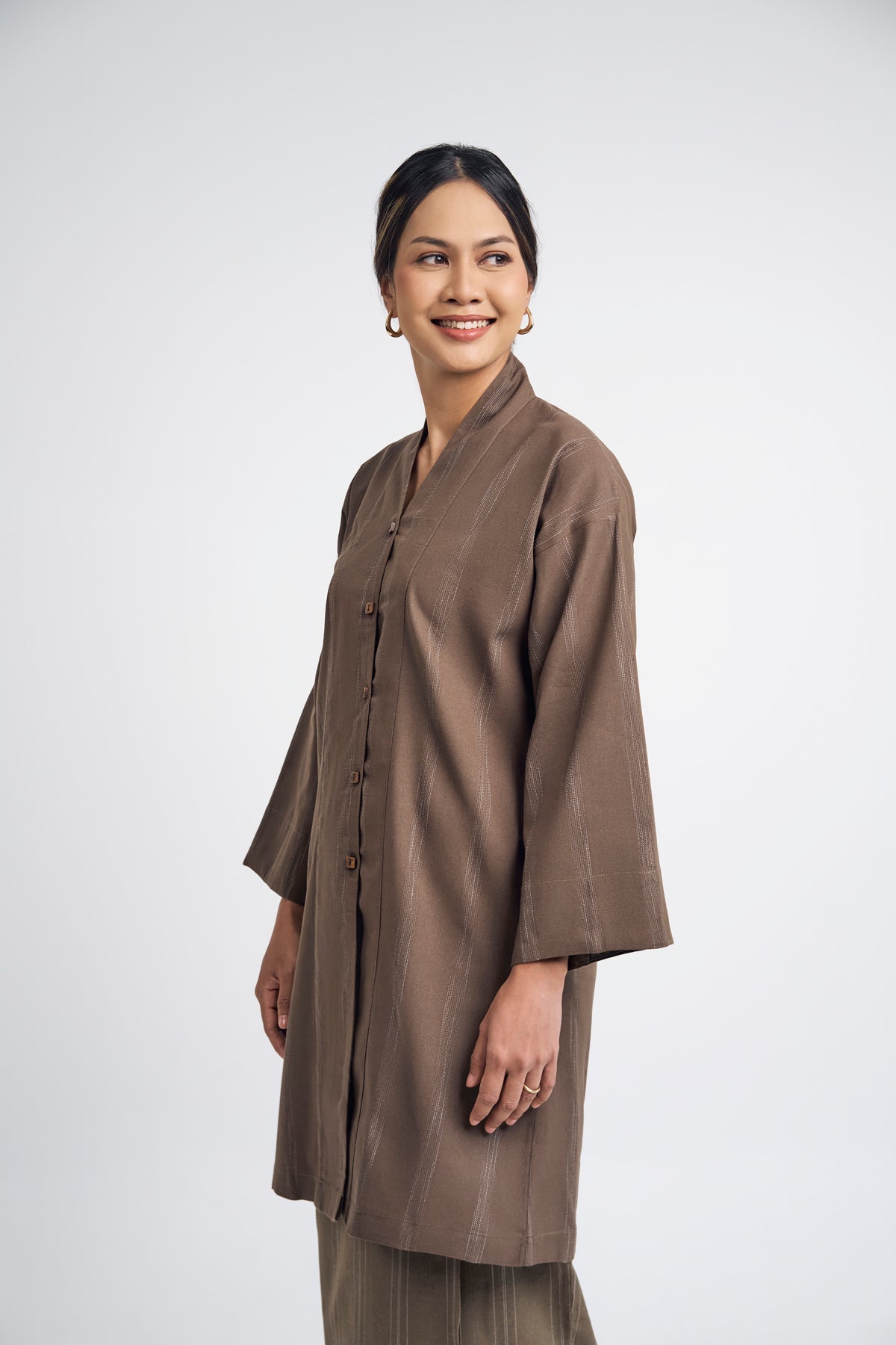 Detak Women Baju Belah - Dusty Olive