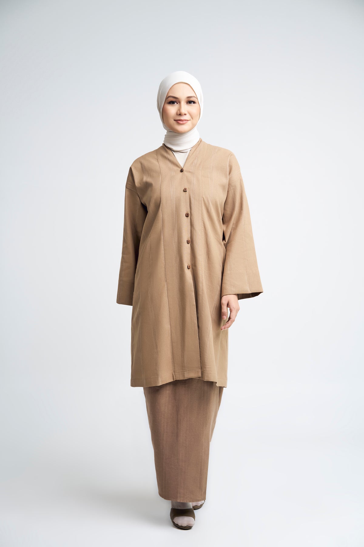 Detak Women Baju Belah - Khaki
