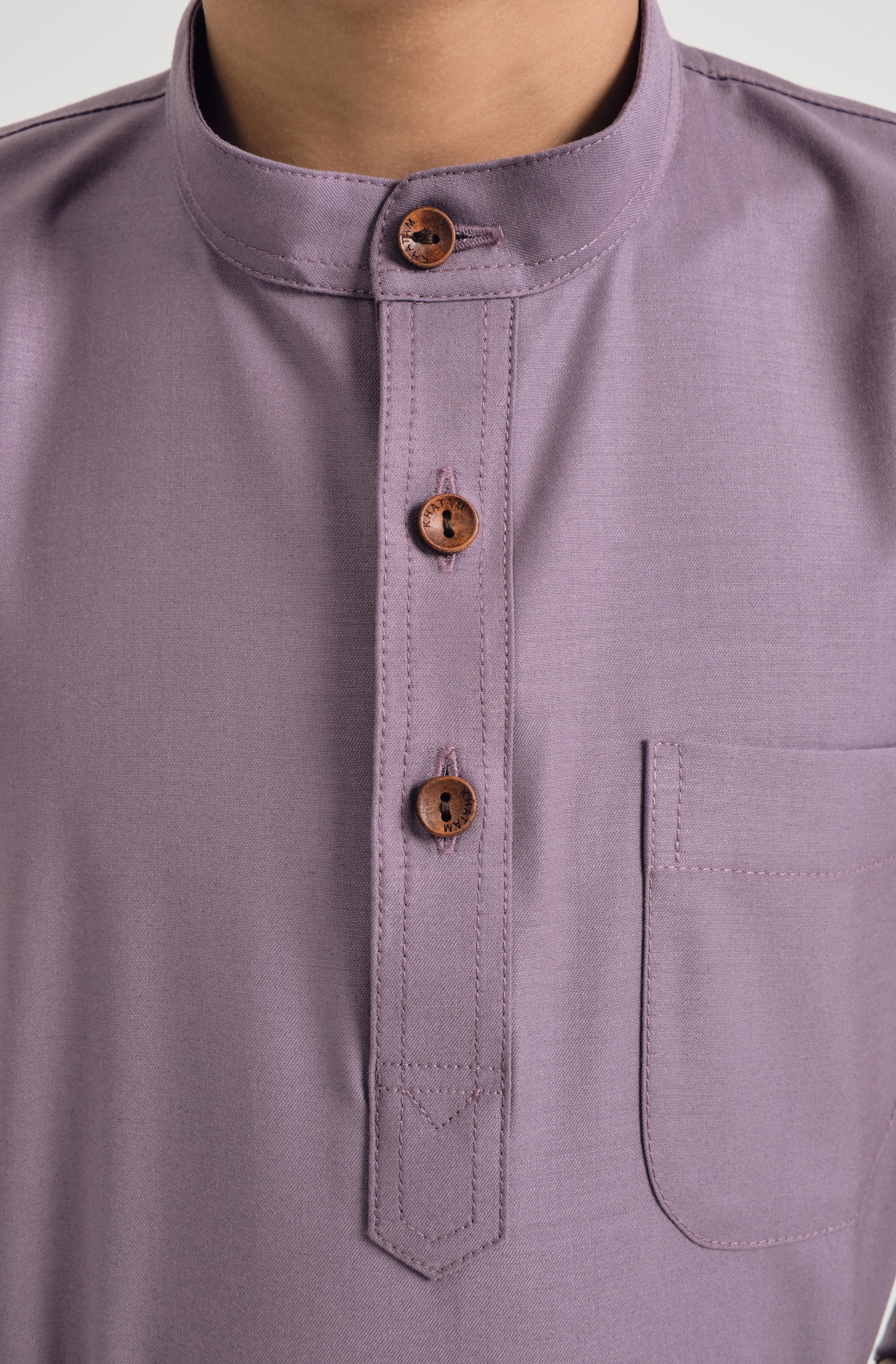 Patawali Boys Baju Melayu Cekak Musang - Dusty Lilac