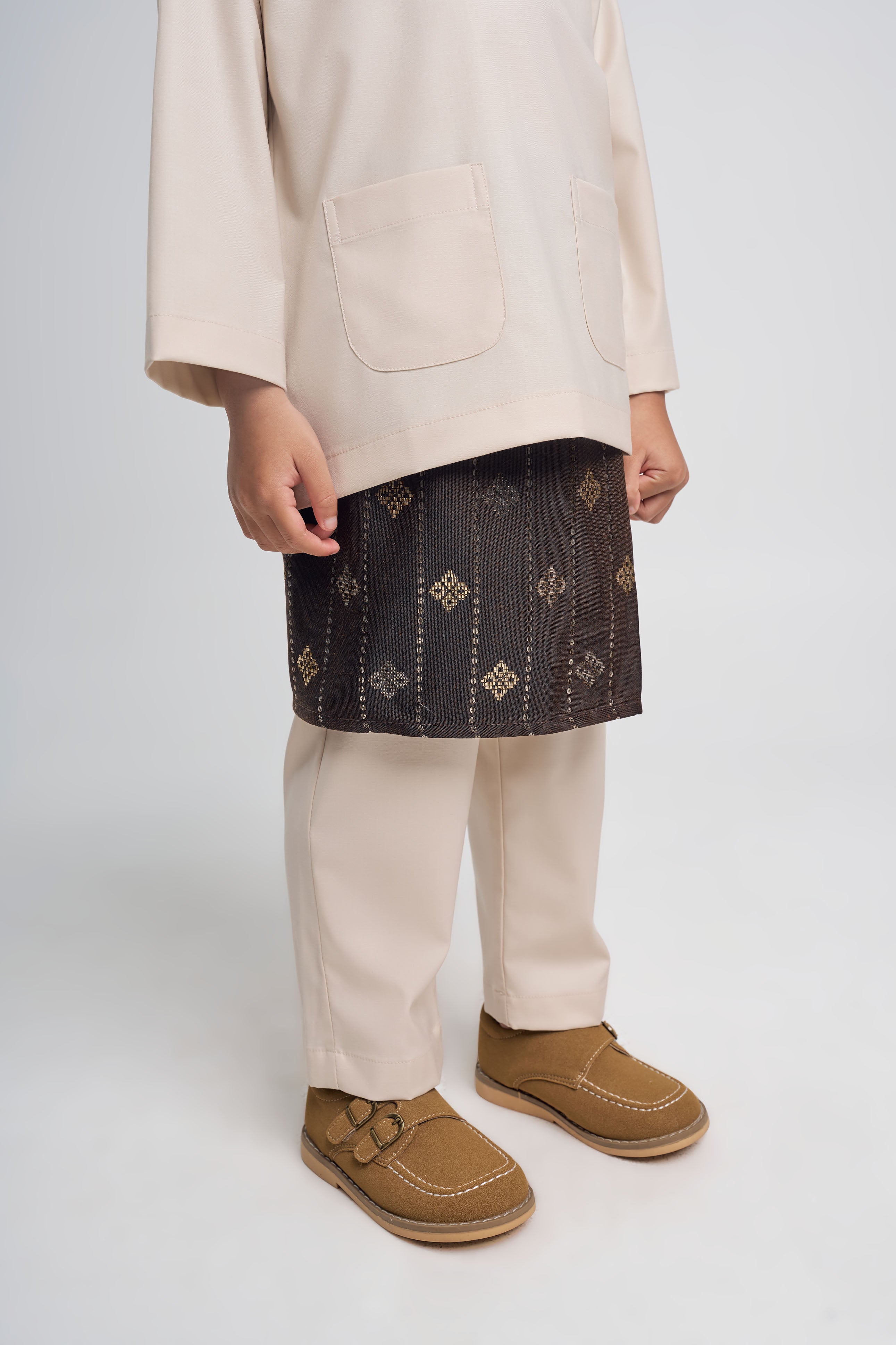 Patawali Boys Baju Melayu Teluk Belanga - Ecru Beige