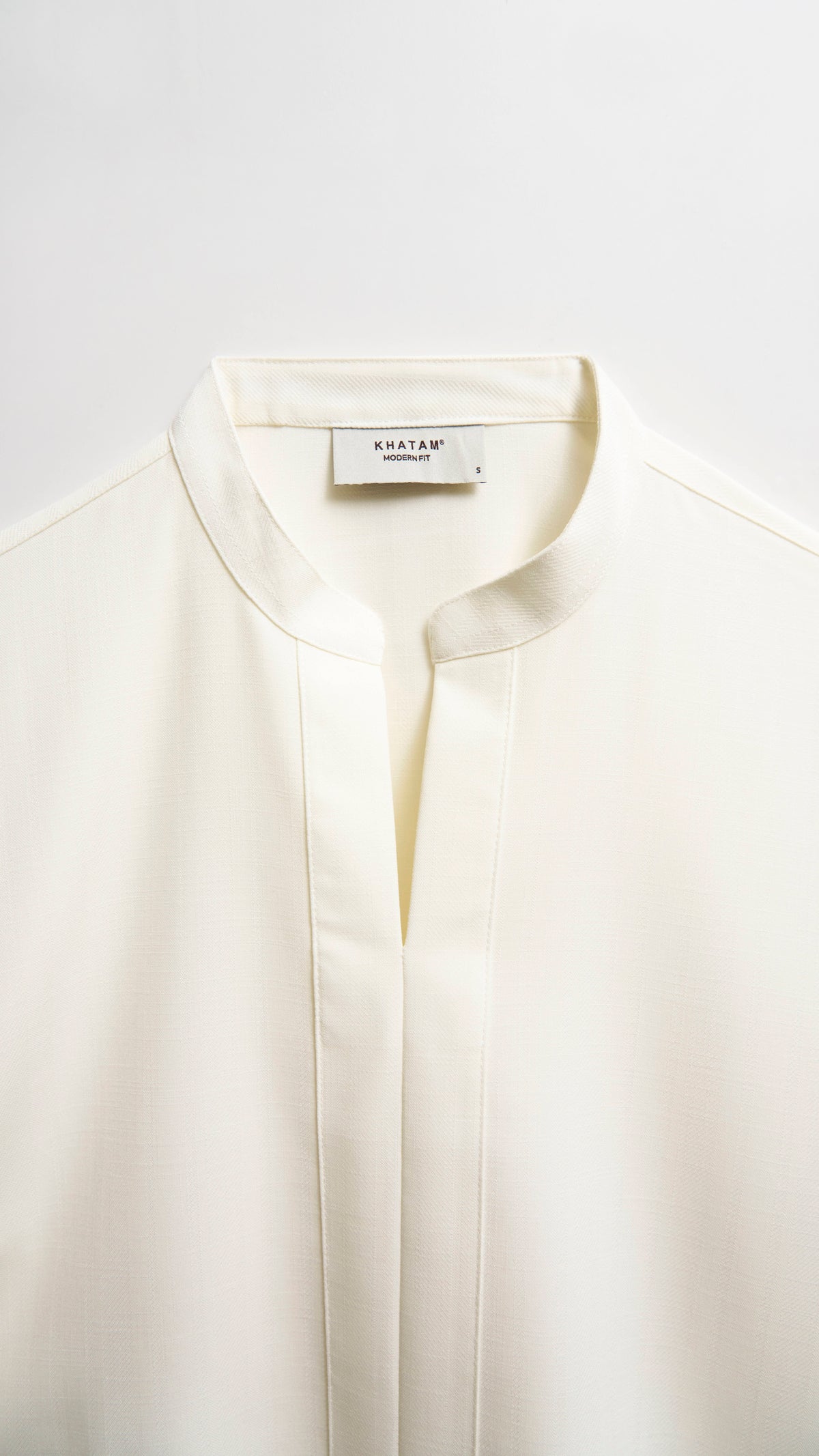 Tasor Modern Fit Collared Top - Off White