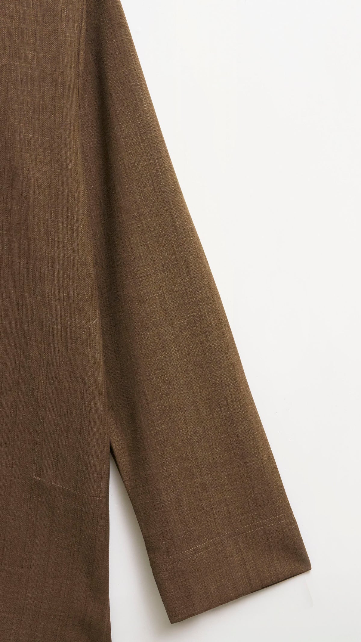 Tasor Modern Fit Collared Top - Dark Brown