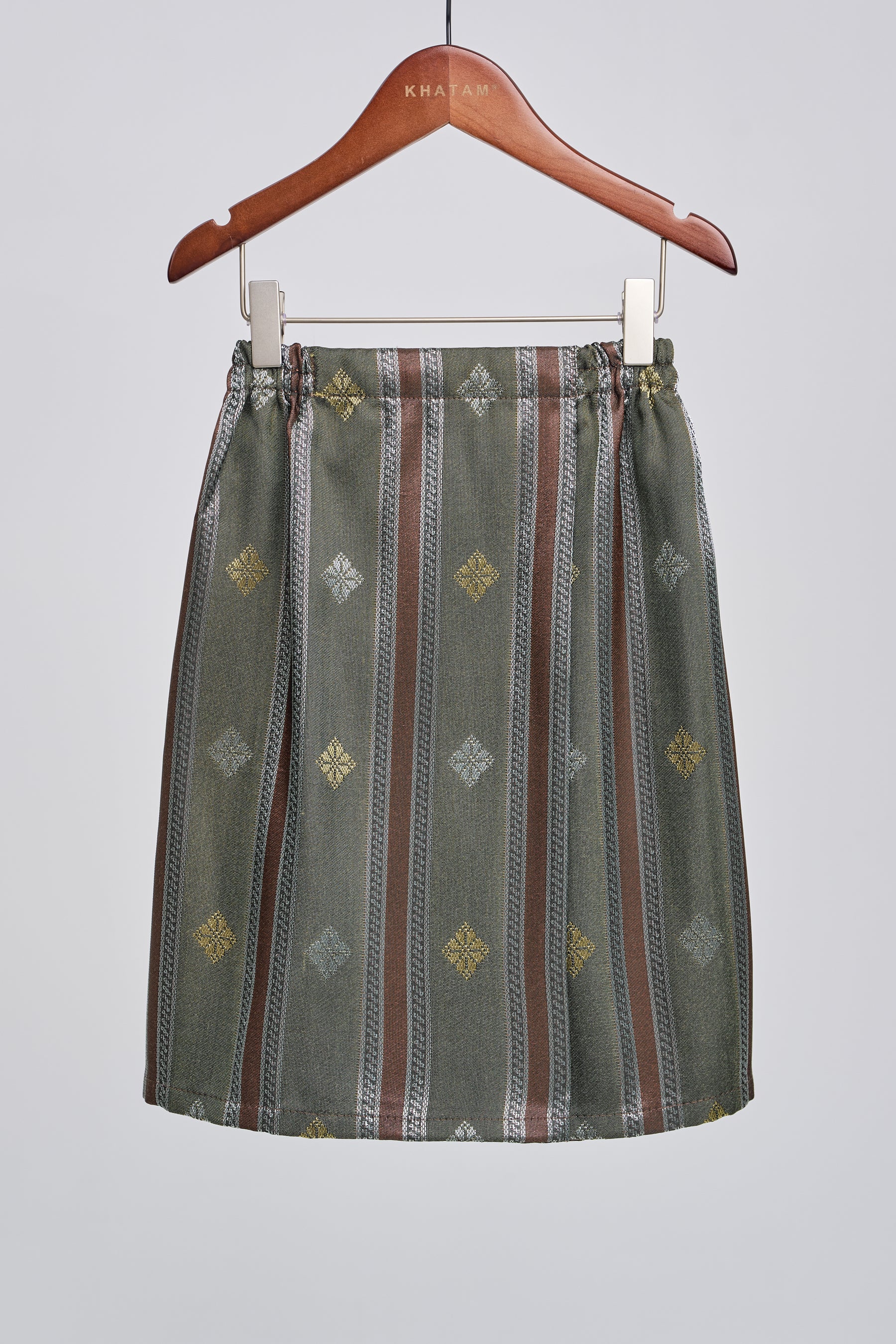 Boys Samping Galur Kelopak - Hijau Coklat