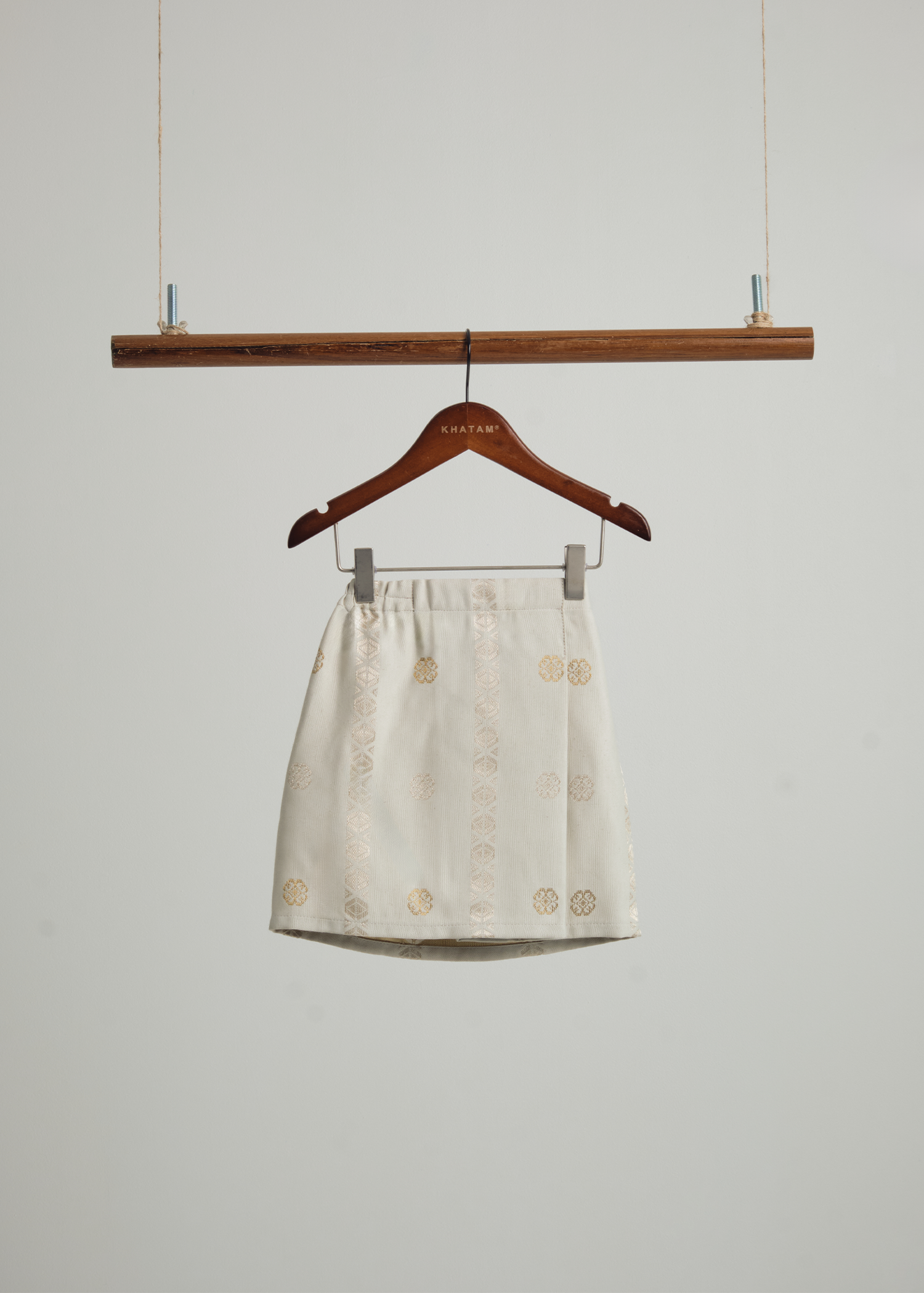 Boys Samping Kembang Anakan Mawar - Gold Beige