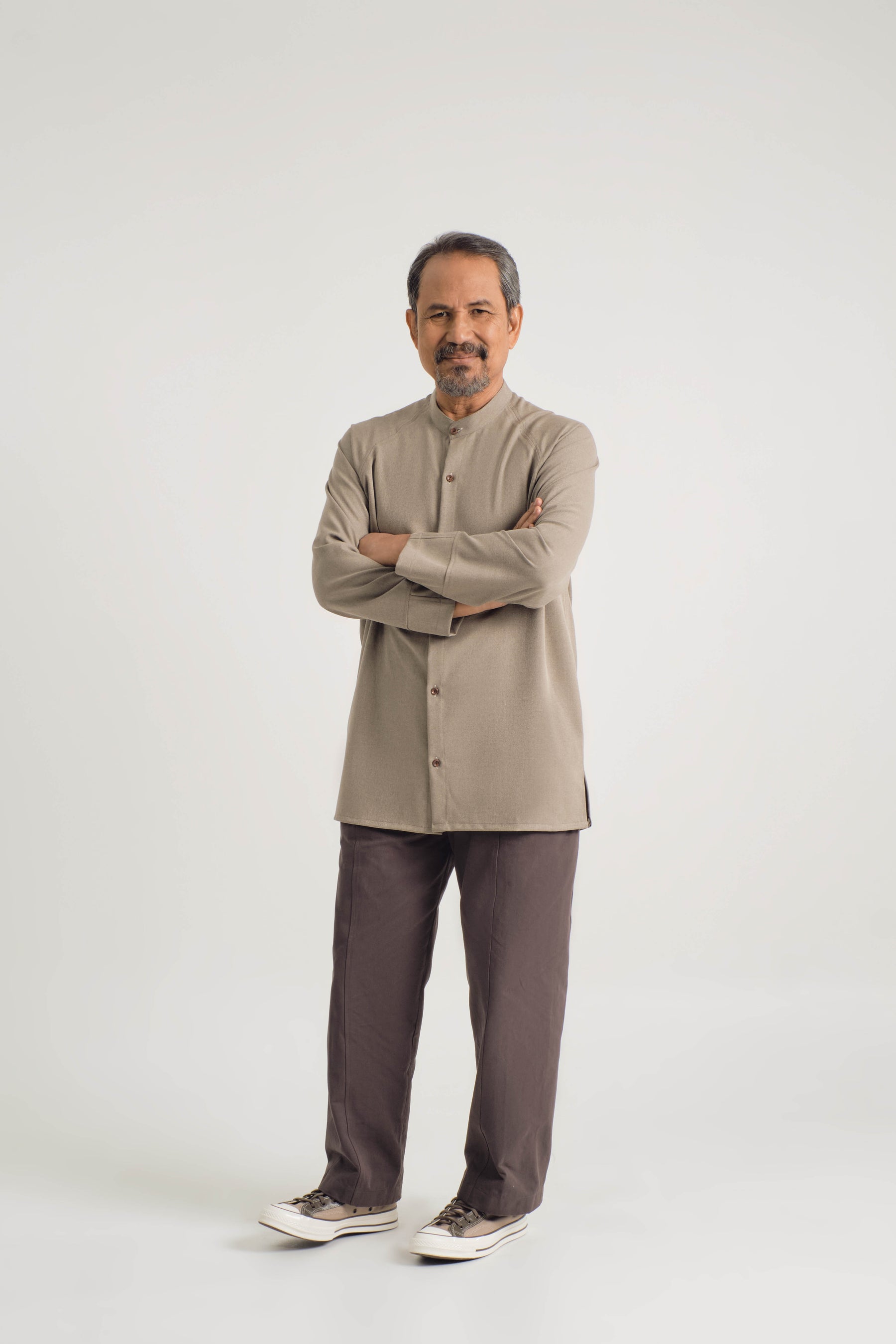 KHATAM x M.NASIR : Raglan Top - Grey