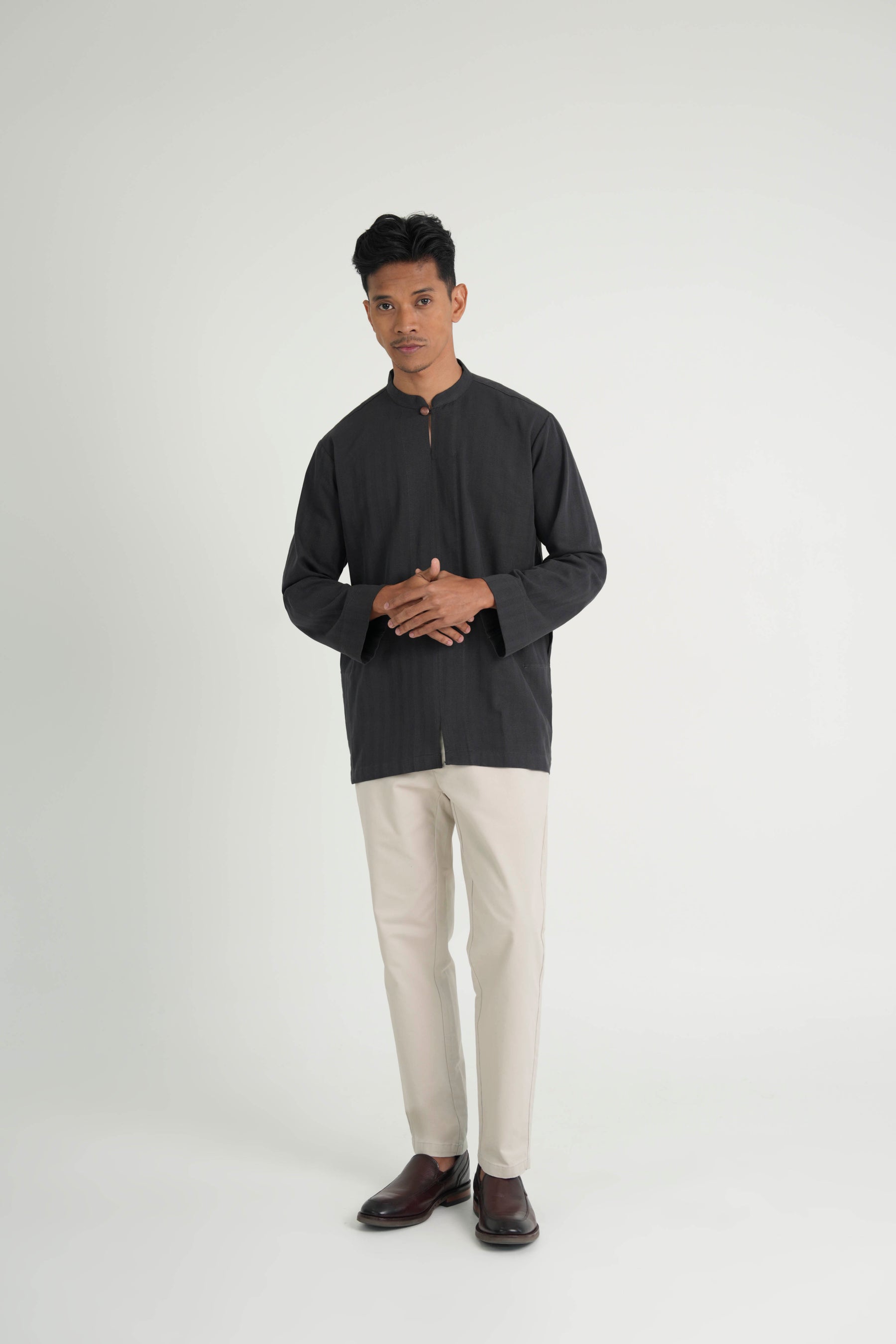 Jalenan Modern Fit Collared Top - Hale Blue