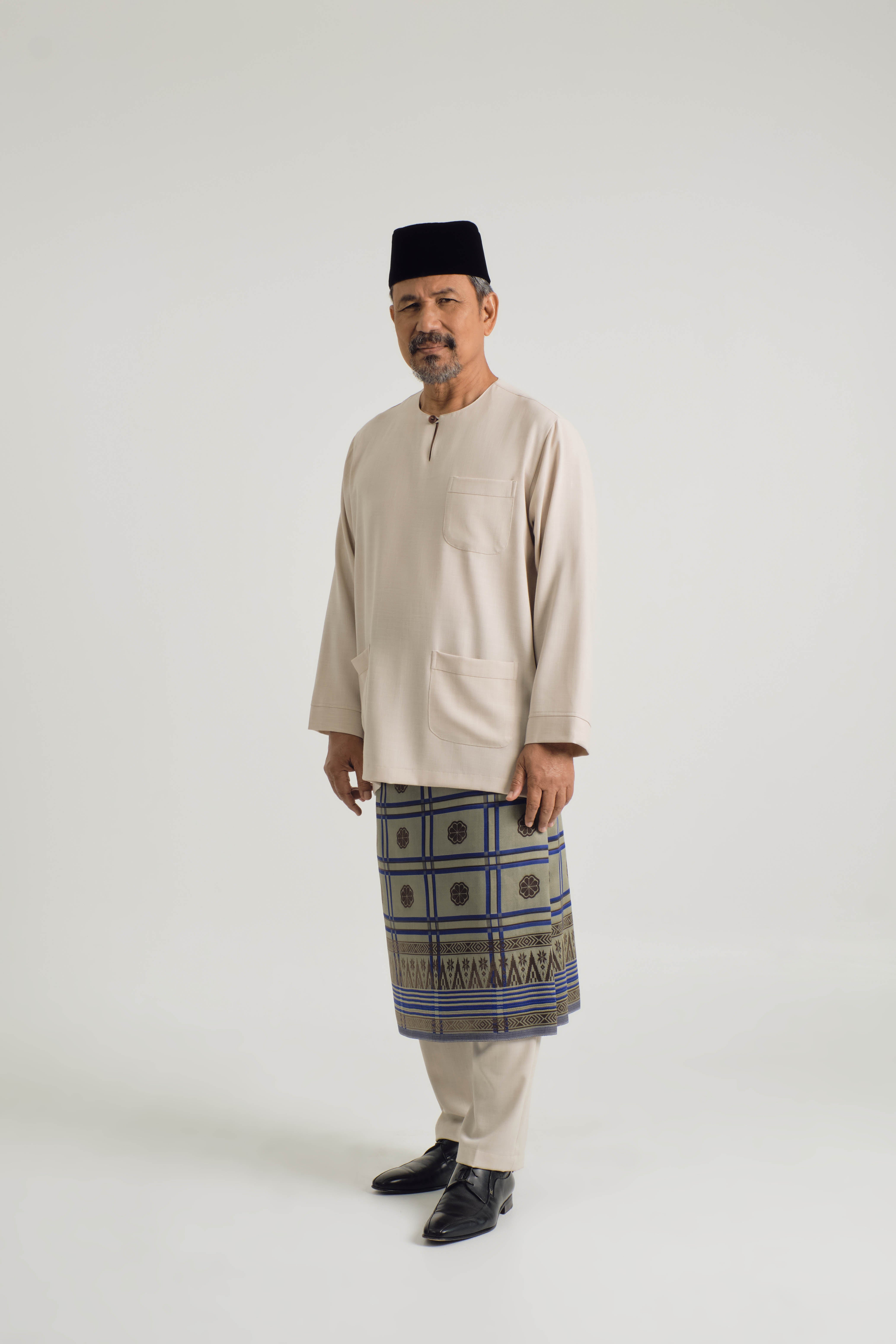 KHATAM x M.NASIR : Classic Fit Baju Melayu Teluk Belanga - Beige