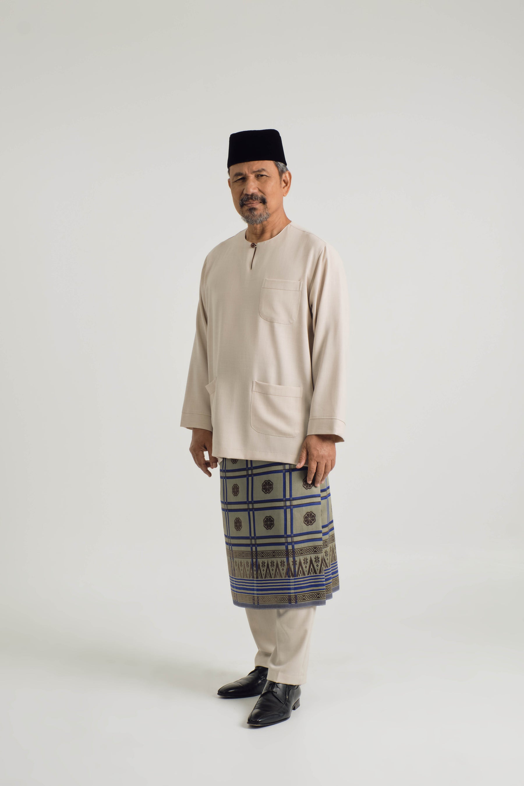 KHATAM x M.NASIR : Classic Fit Baju Melayu Teluk Belanga - Beige