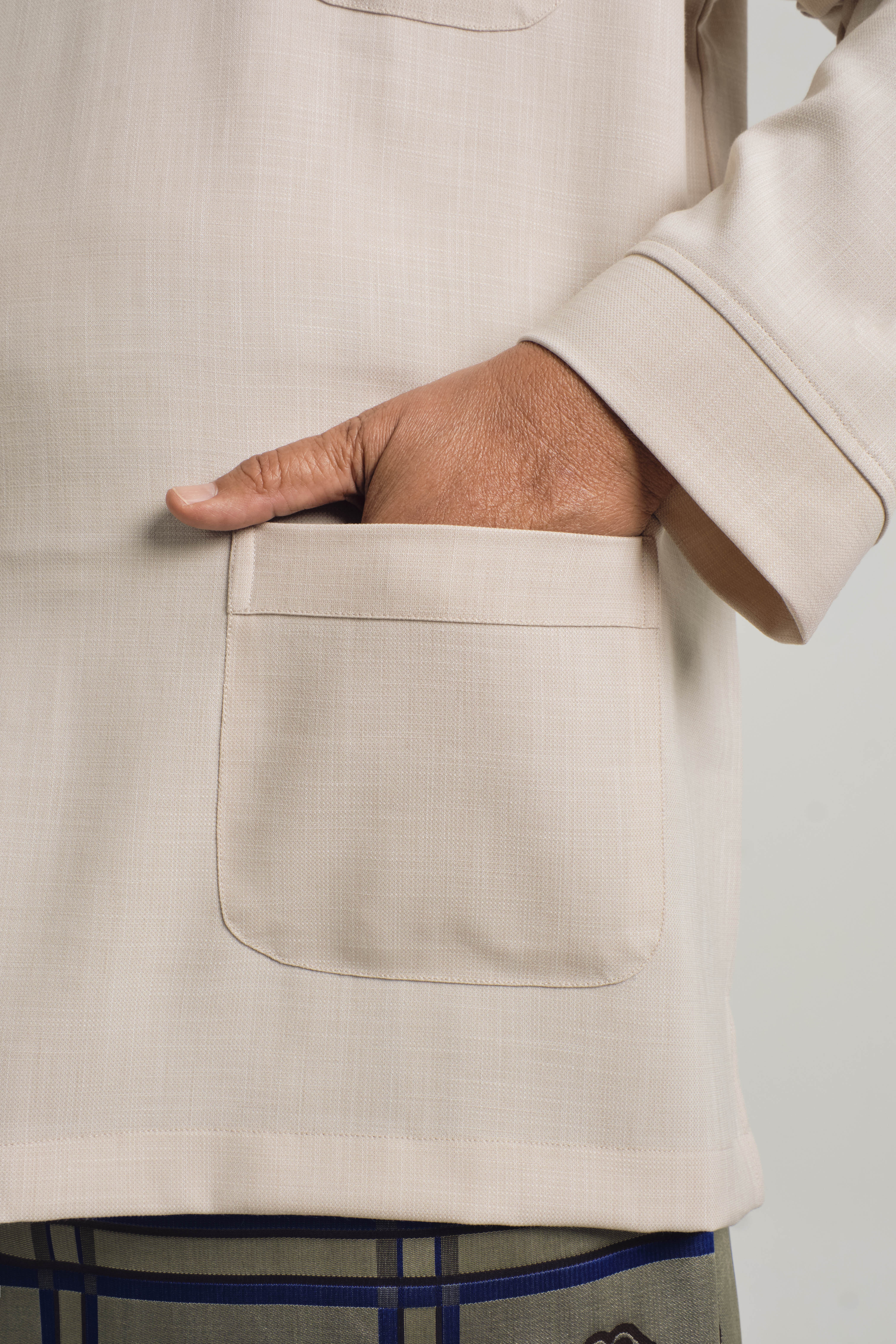 KHATAM x M.NASIR : Classic Fit Baju Melayu Teluk Belanga - Beige