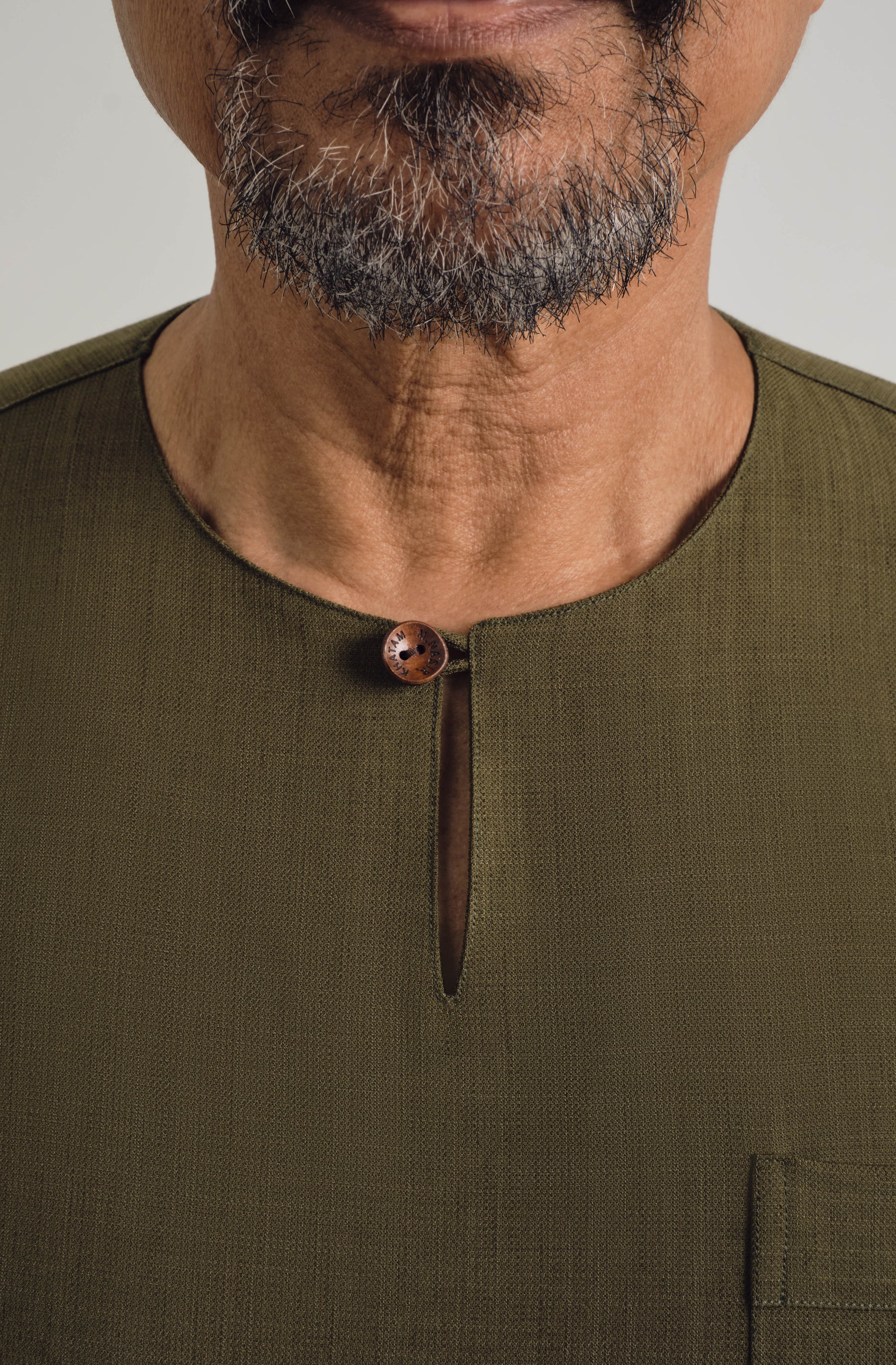 KHATAM x M.NASIR : Classic Fit Baju Melayu Teluk Belanga - Green