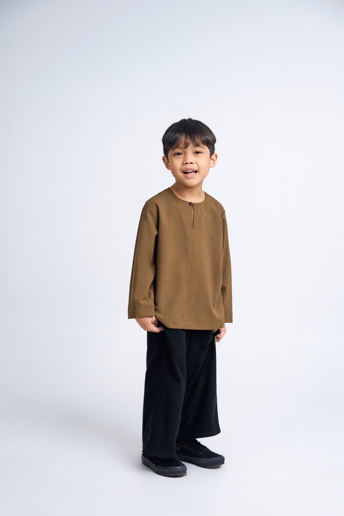 Kemudi Boys Top - Olive