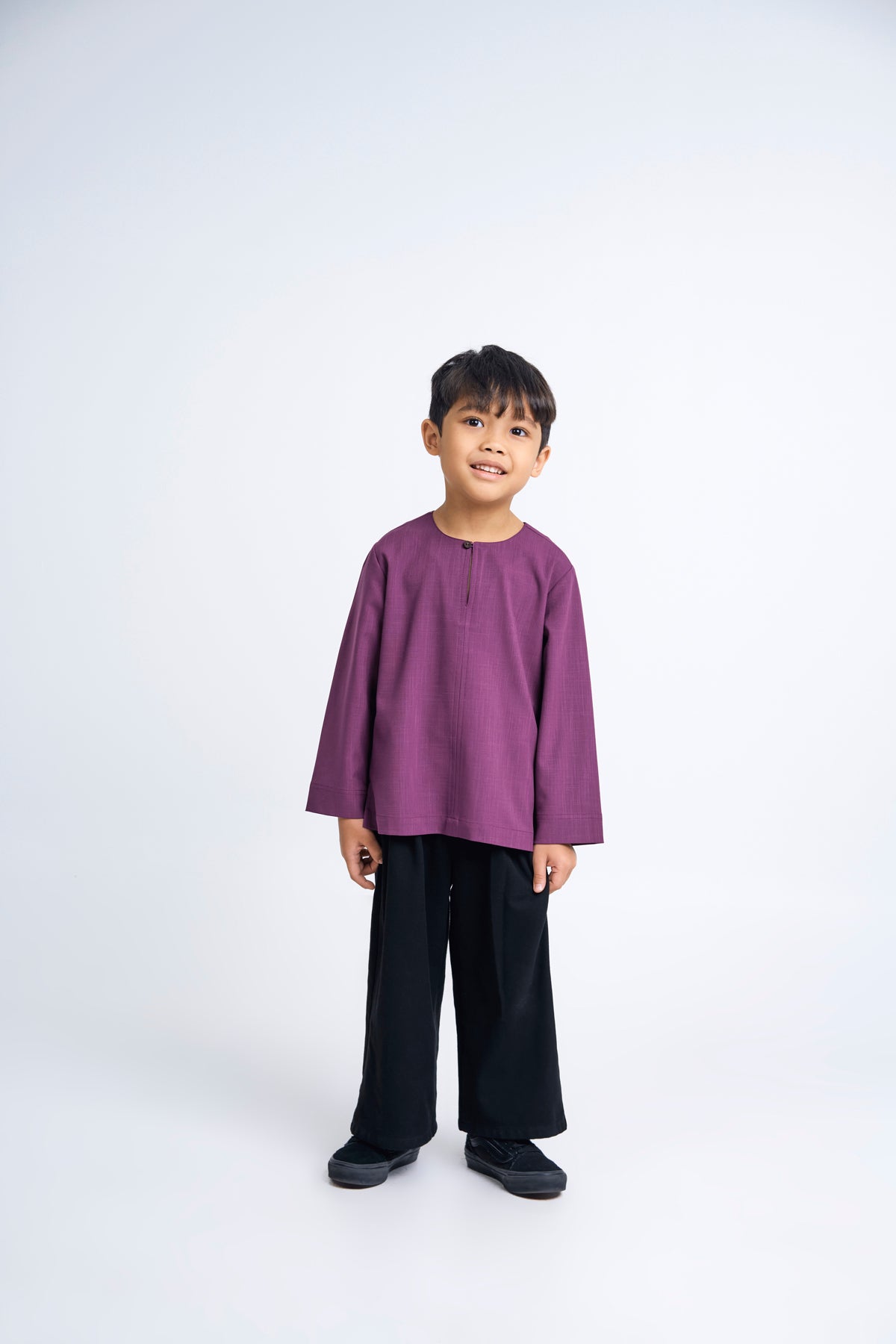 Kemudi Boys Top - Mulberry