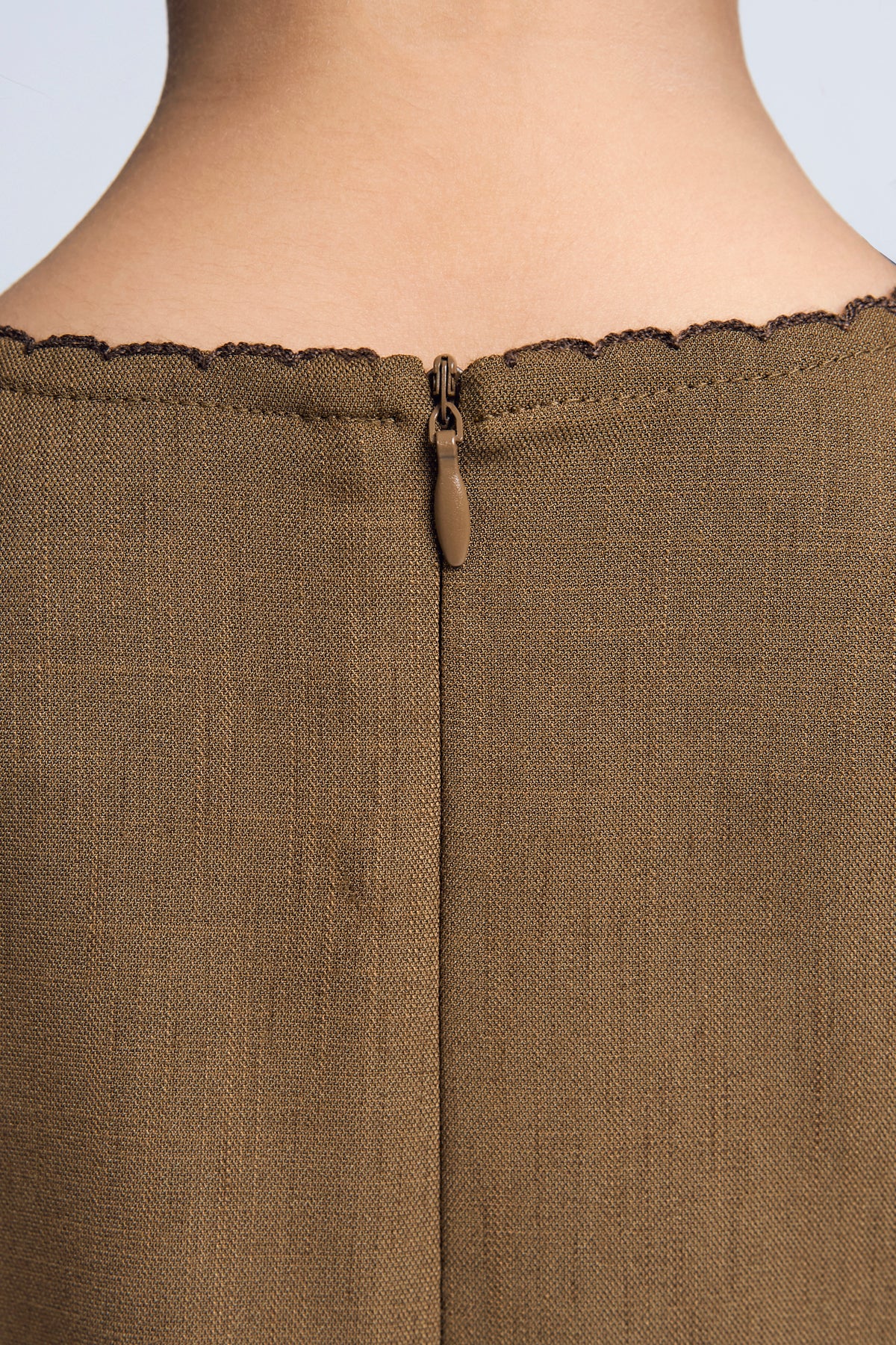 Kemudi Girls Baju Kurung - Olive Brown