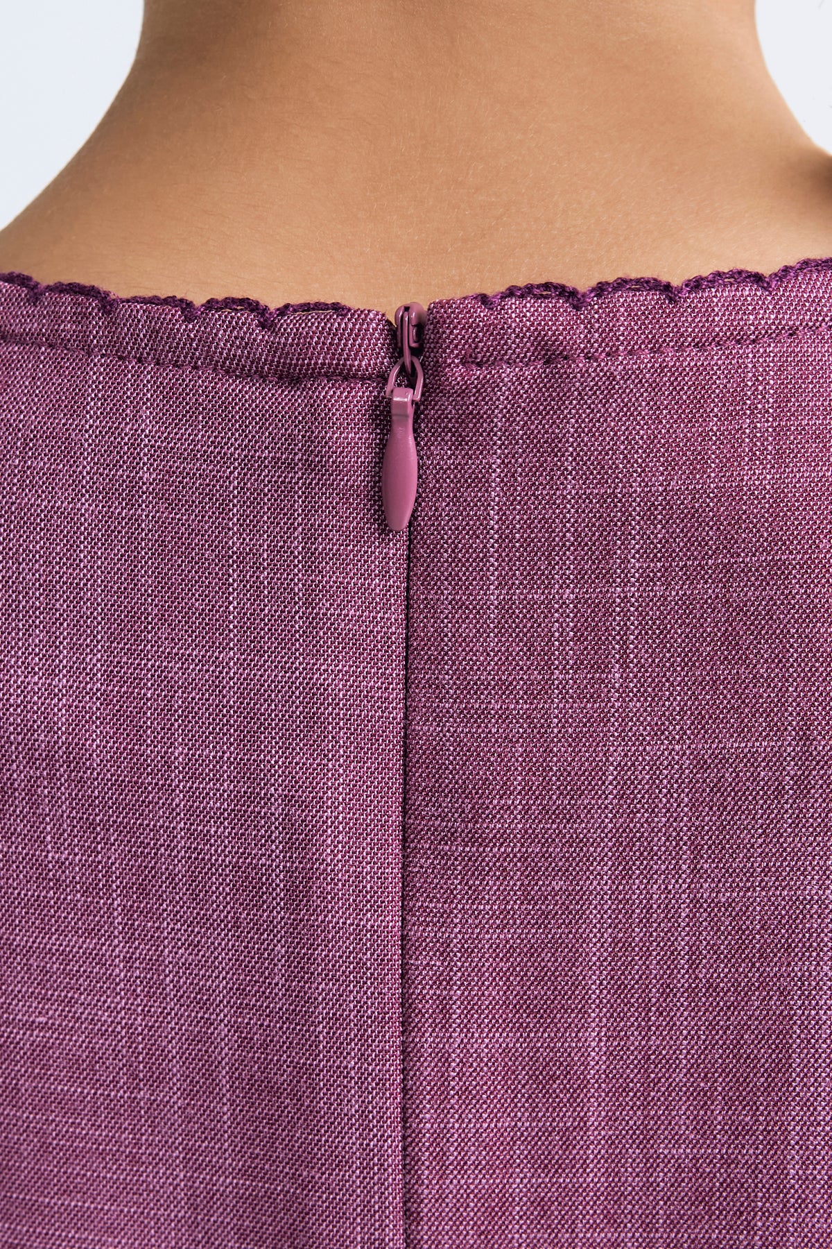 Kemudi Girls Baju Kurung - Mulberry Pink