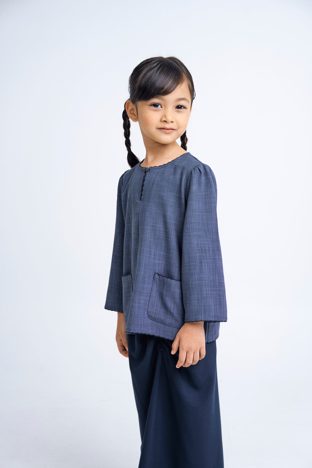 Kemudi Girls Baju Kurung - Dark Blue