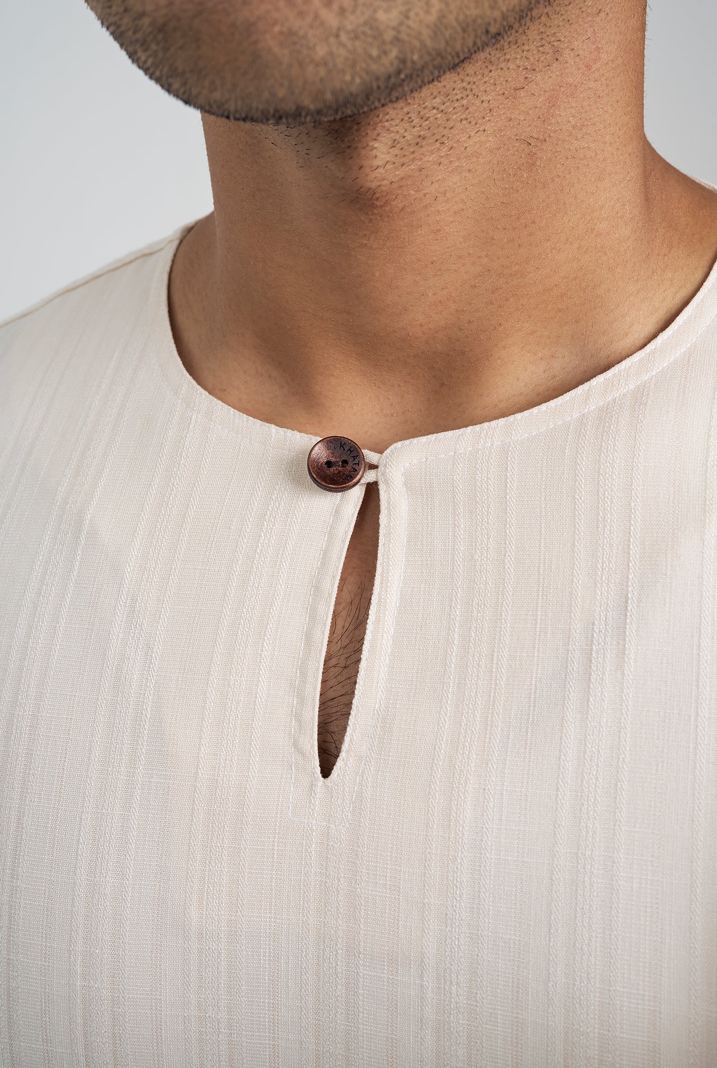 Lembar Modern Fit Long Sleeves Top - Cream