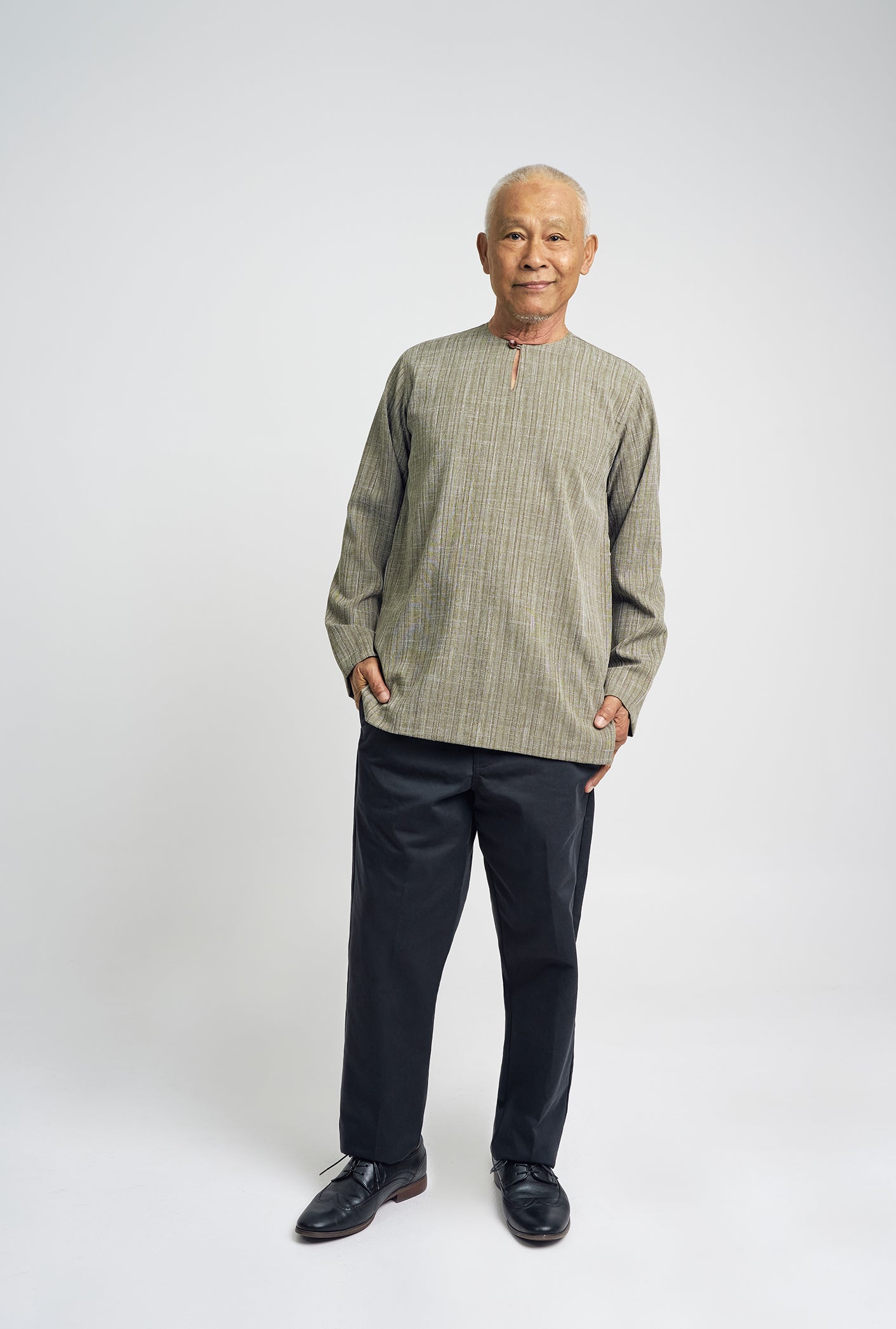 Lembar Modern Fit Long Sleeves Top - Seaweed Green