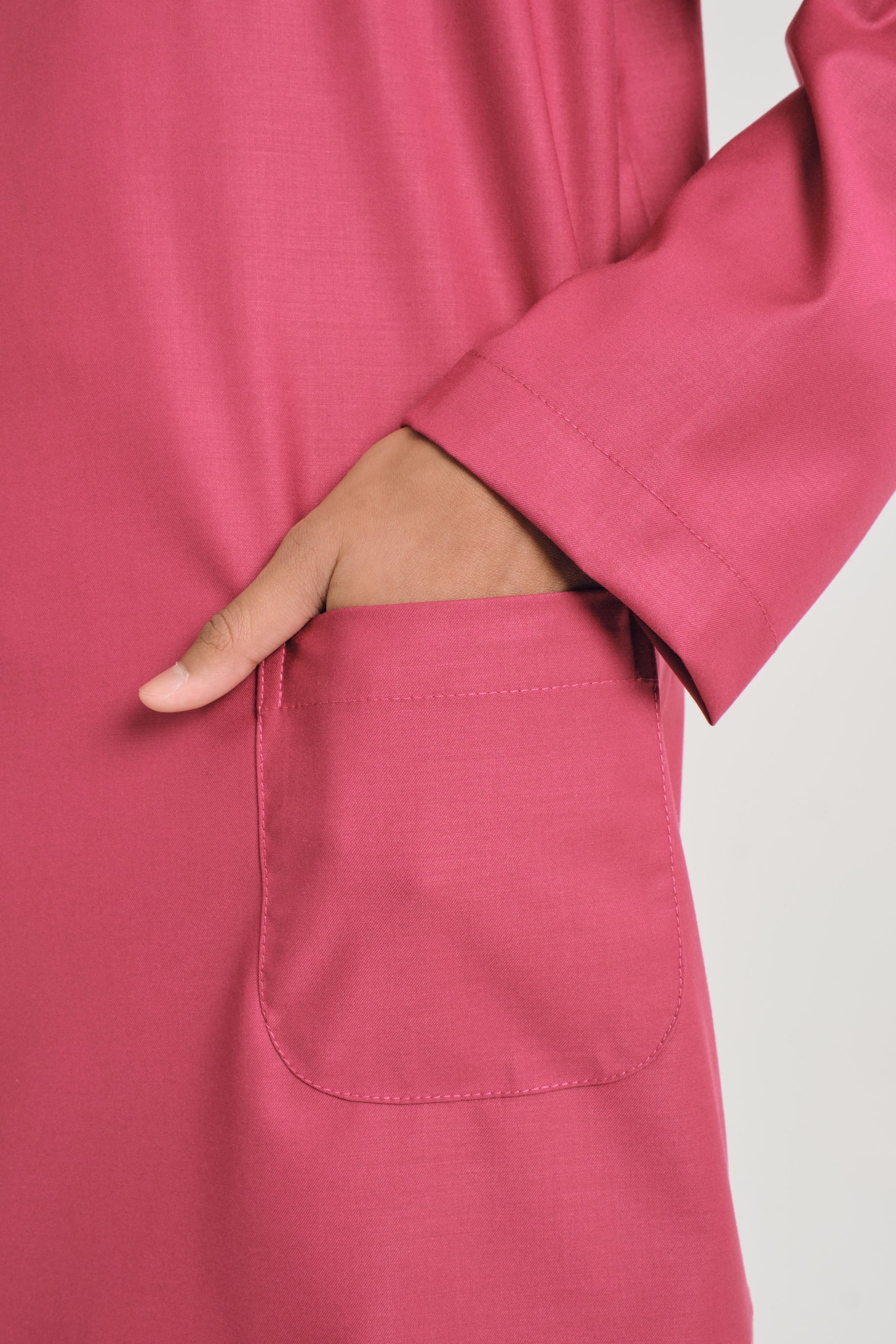 Patawali Boys Baju Melayu Teluk Belanga - Magenta Pink