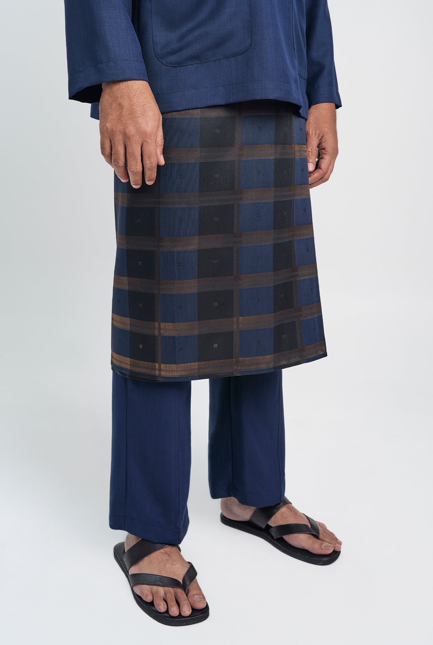 Samping Lajur Cengkih - Emas Biru