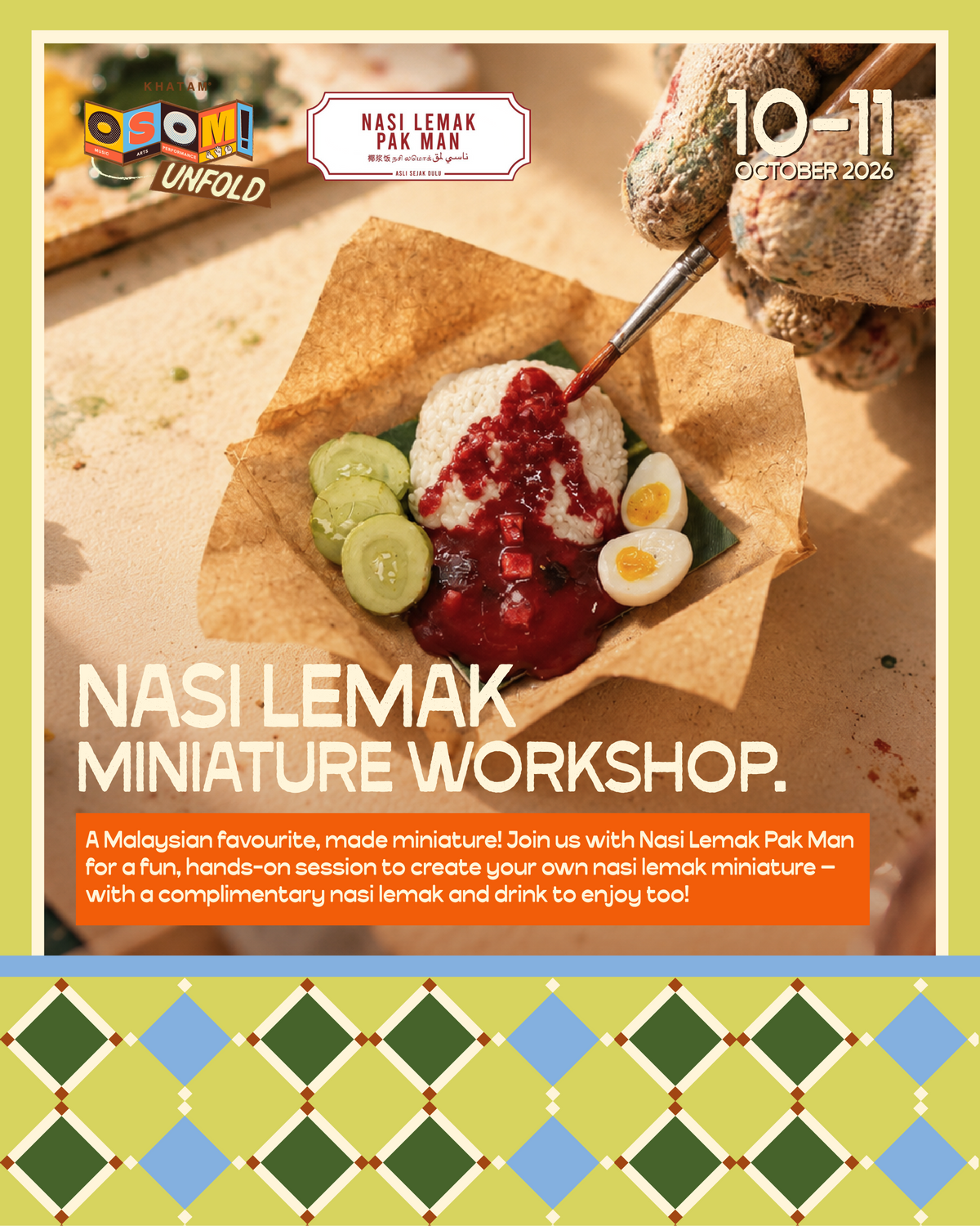 OSOM! Unfold - Nasi Lemak Miniature Workshop