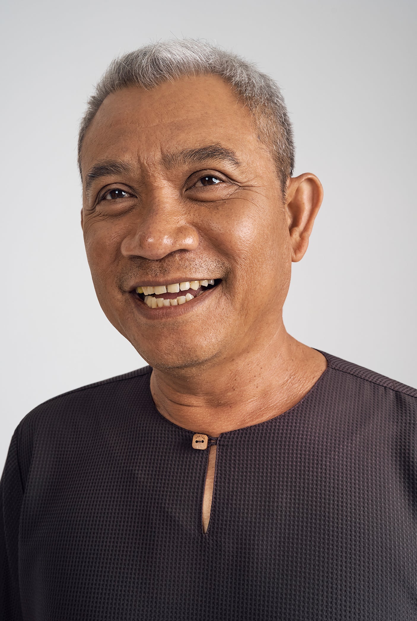 Nadim Modern Fit Top Quarter Sleeves - Dark Brown